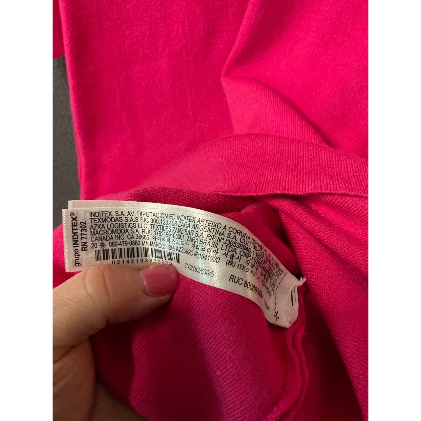Zara Pink Mock Neck Sweater Dress with Bow Sleeves Women's Small