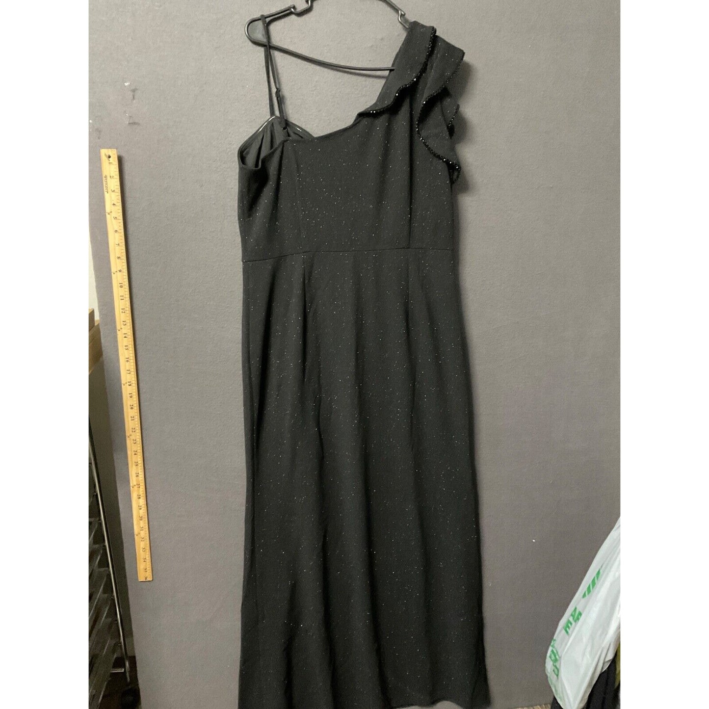 VFSHOW 3XL W Ruffle One Shoulder Strap Ruched Formal Maxi Dress Long Gown - NWT