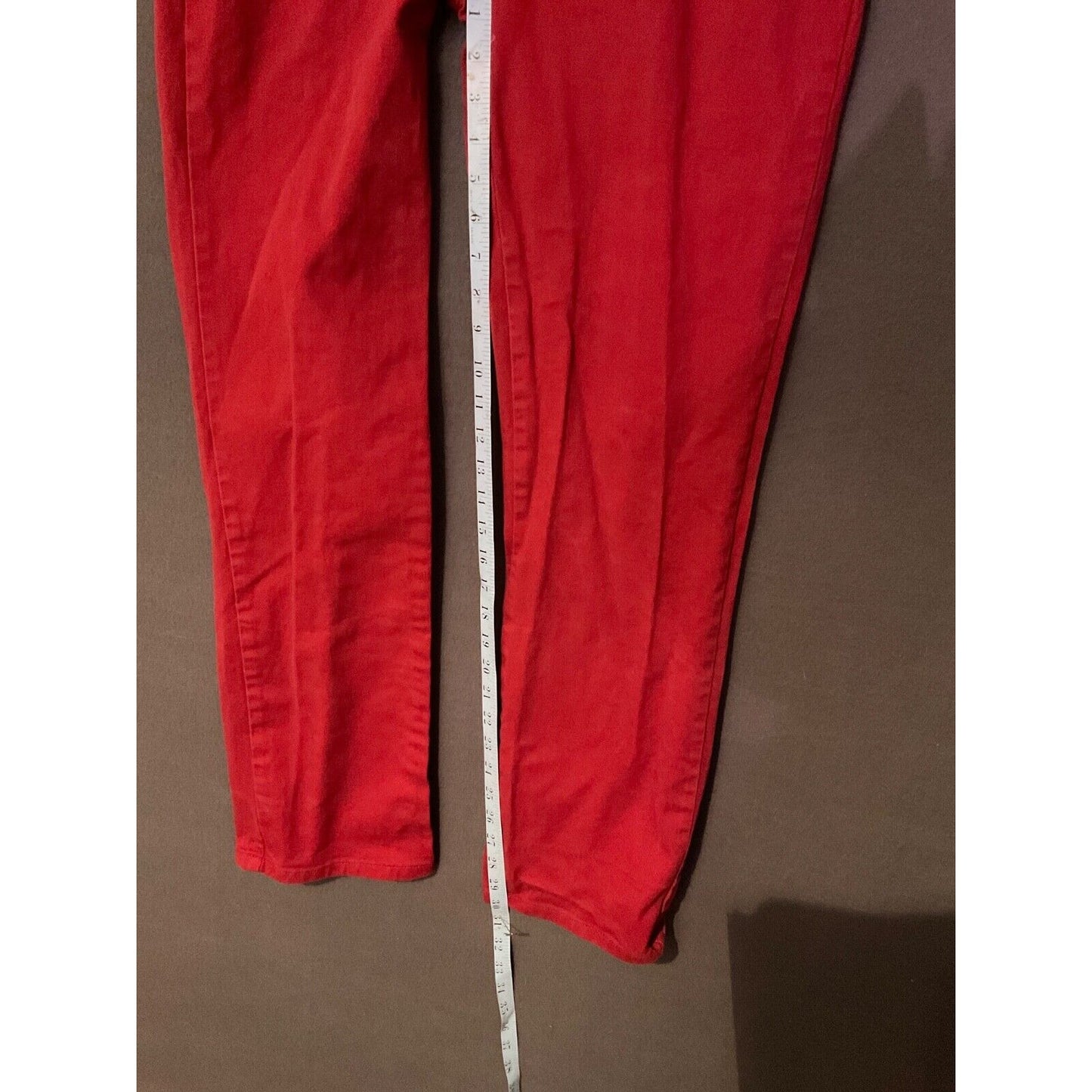 Lee Classic Fit Red Denim Pants 32x30 High Waist Cotton Blend Women’s High Waist