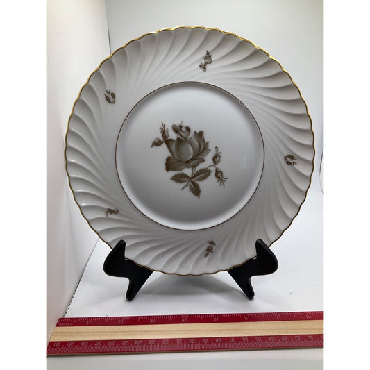 Vintage Königl. pr. Tettau Bavaria Salad Plate  8" Gold Trim Floral Konigl