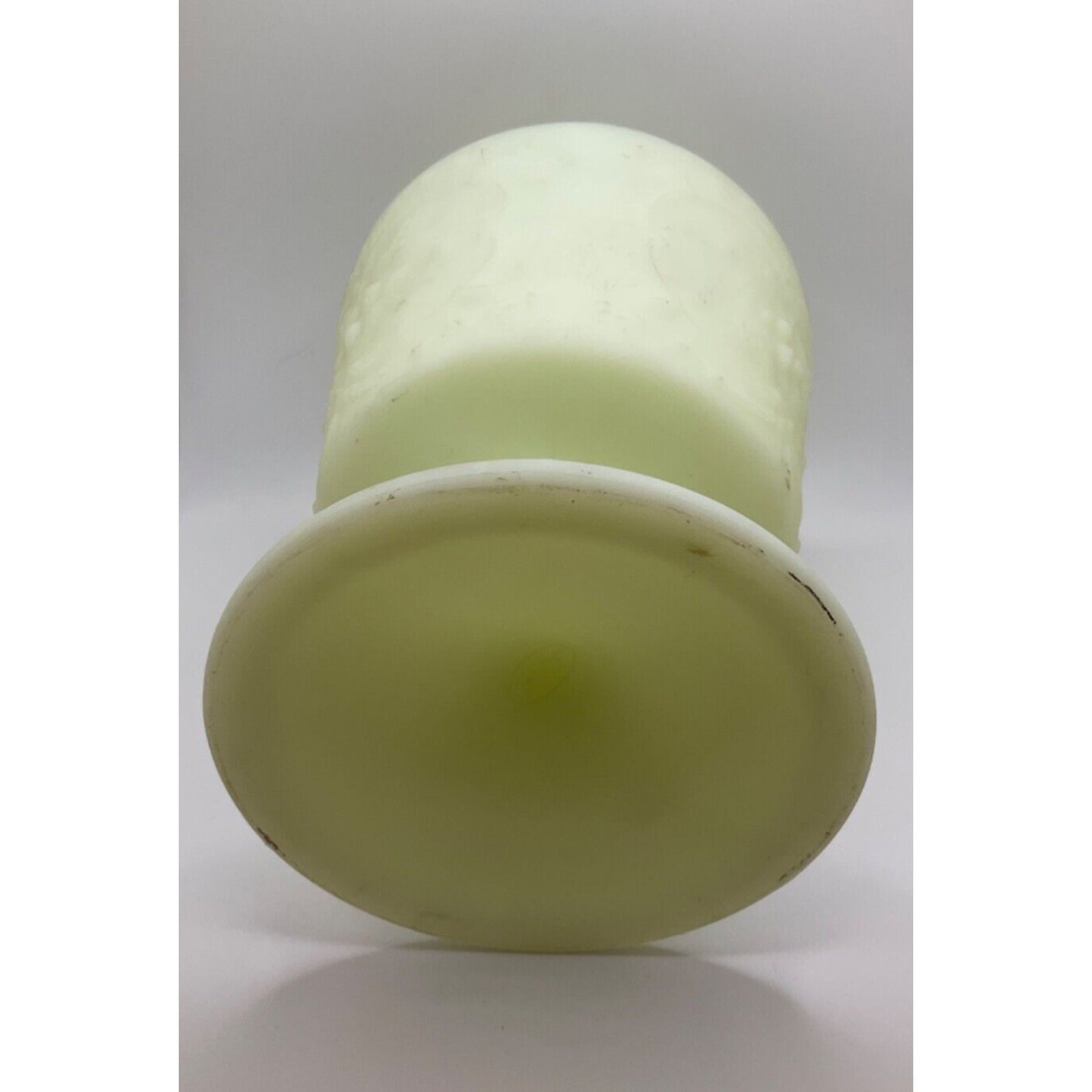 1970s Vintage Fenton Milk Glass Candy Dish - 7" Tall, Footed, flaws, see images