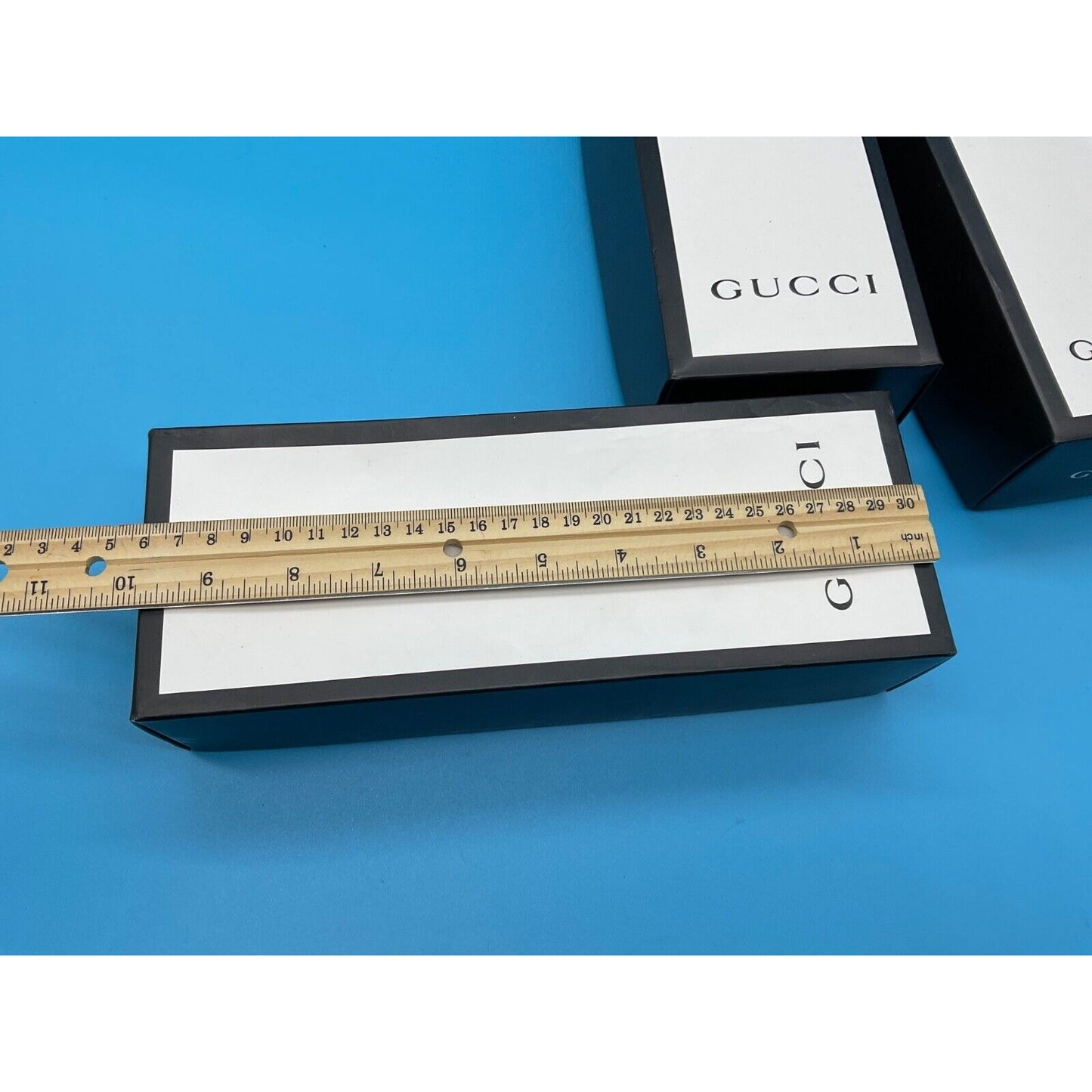 Gucci Empty Gift Boxes Set of 3 Approx 9.5" x 3.5" x 2" Read Description