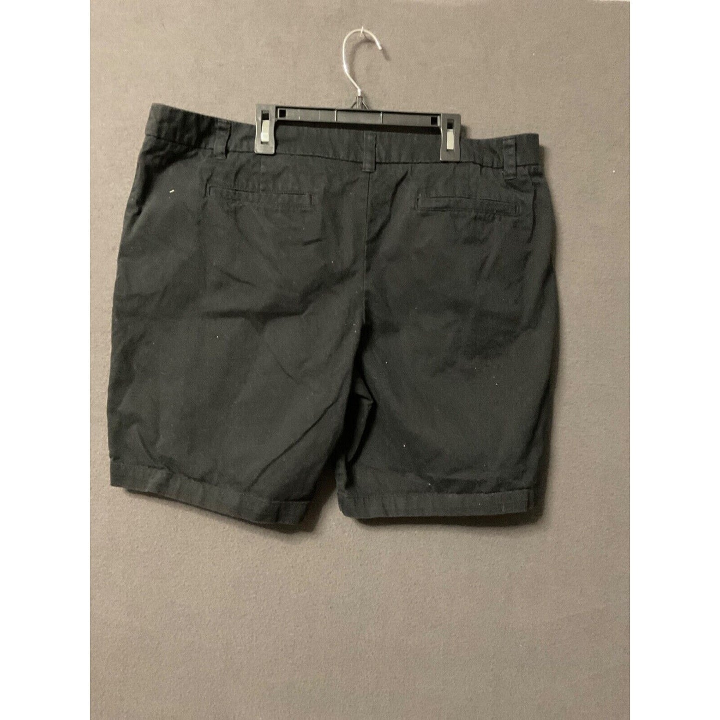 Merona Women's Black Casual Shorts Size 16 Stretch Cotton Blend Chino