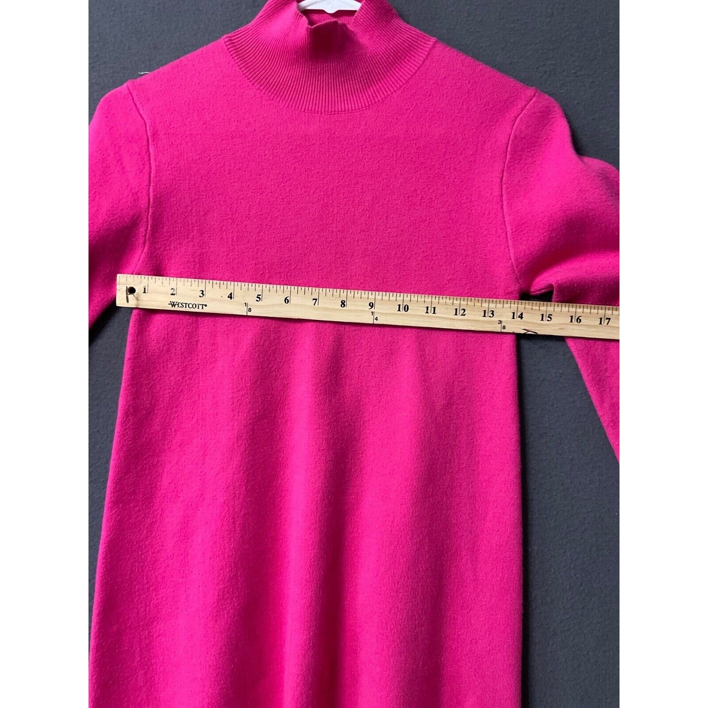 Zara Pink Mock Neck Sweater Dress with Bow Sleeves Women's Small
