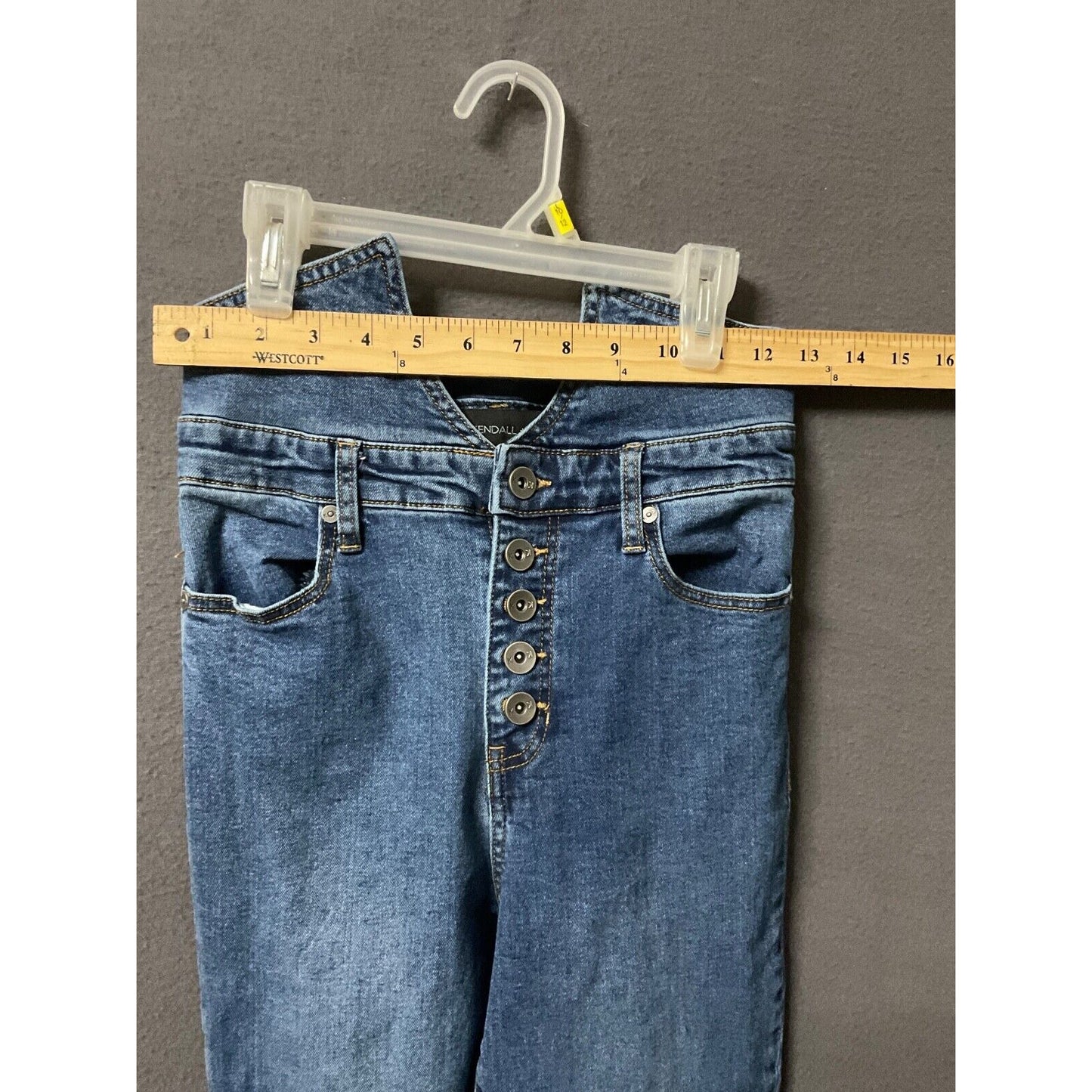 Kendall + Kylie Button-Up High Waist Denim Jeans, Size 26 NWOT
