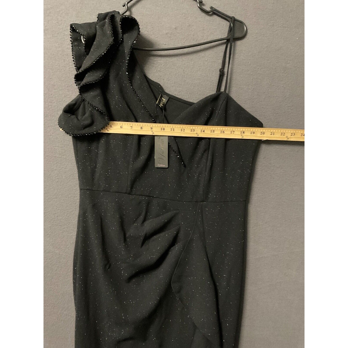 VFSHOW 3XL W Ruffle One Shoulder Strap Ruched Formal Maxi Dress Long Gown - NWT