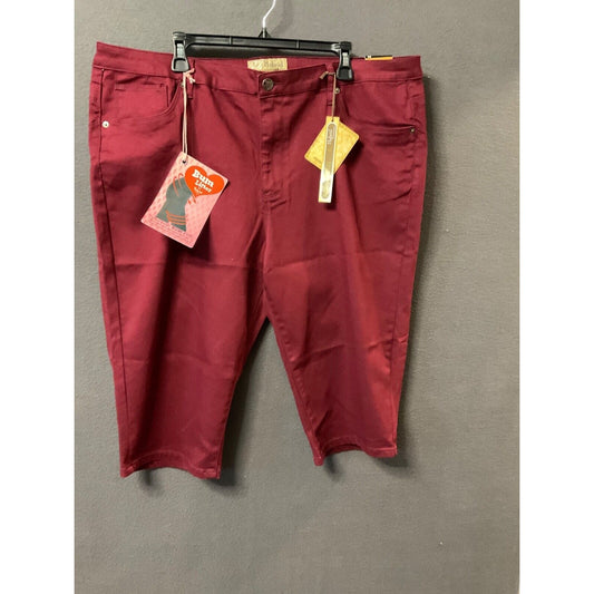 Hybrid & Company Women's Burgundy Skinny Jeans Size 22, Bum Lifter, Stretch NWT