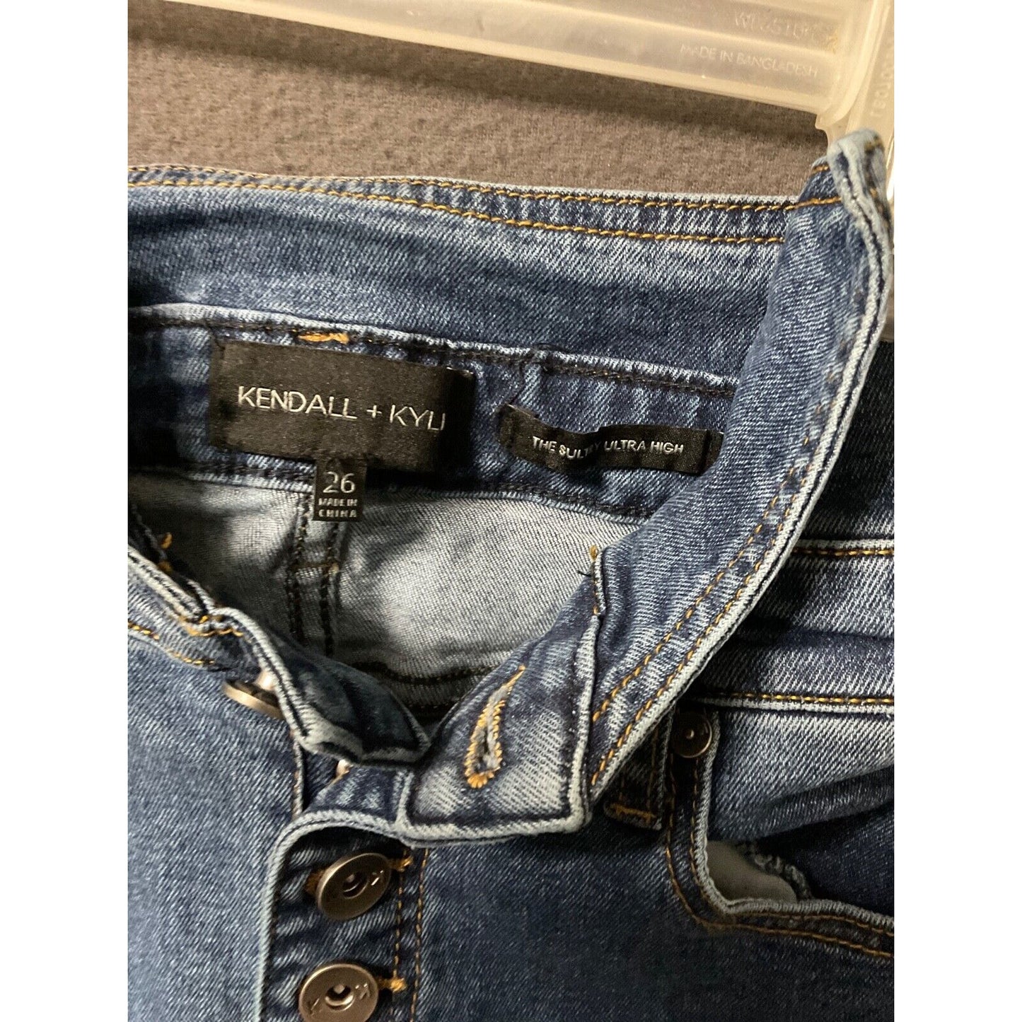 Kendall + Kylie Button-Up High Waist Denim Jeans, Size 26 NWOT