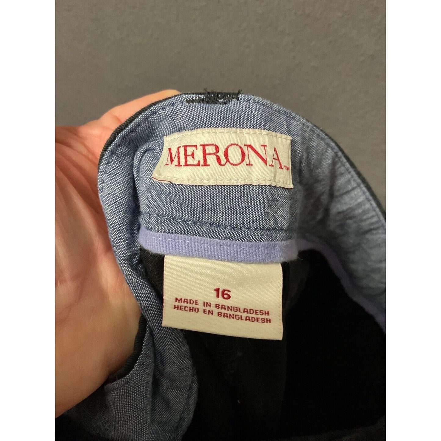 Merona Women's Black Casual Shorts Size 16 Stretch Cotton Blend Chino