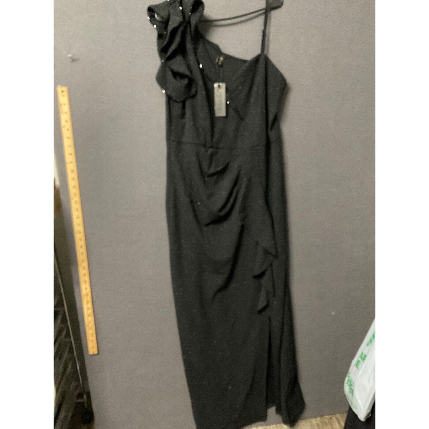VFSHOW 3XL W Ruffle One Shoulder Strap Ruched Formal Maxi Dress Long Gown - NWT