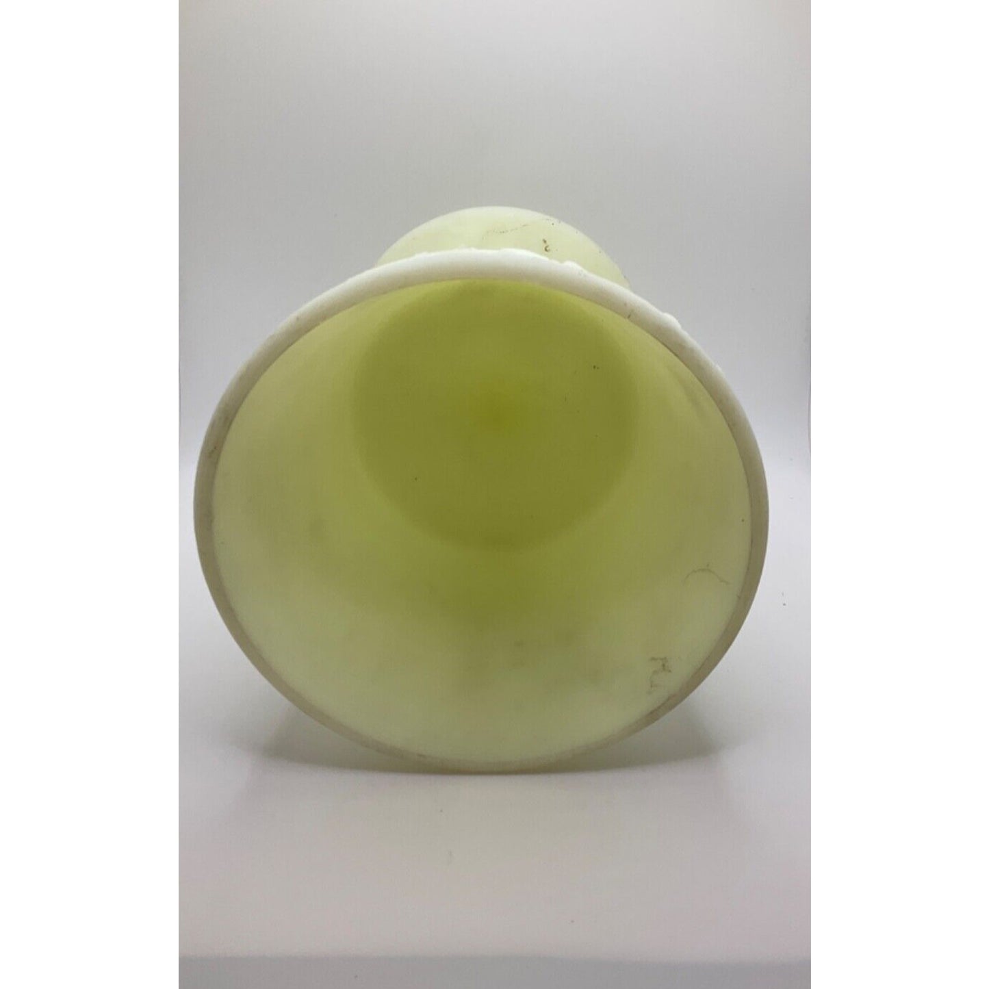 1970s Vintage Fenton Milk Glass Candy Dish - 7" Tall, Footed, flaws, see images