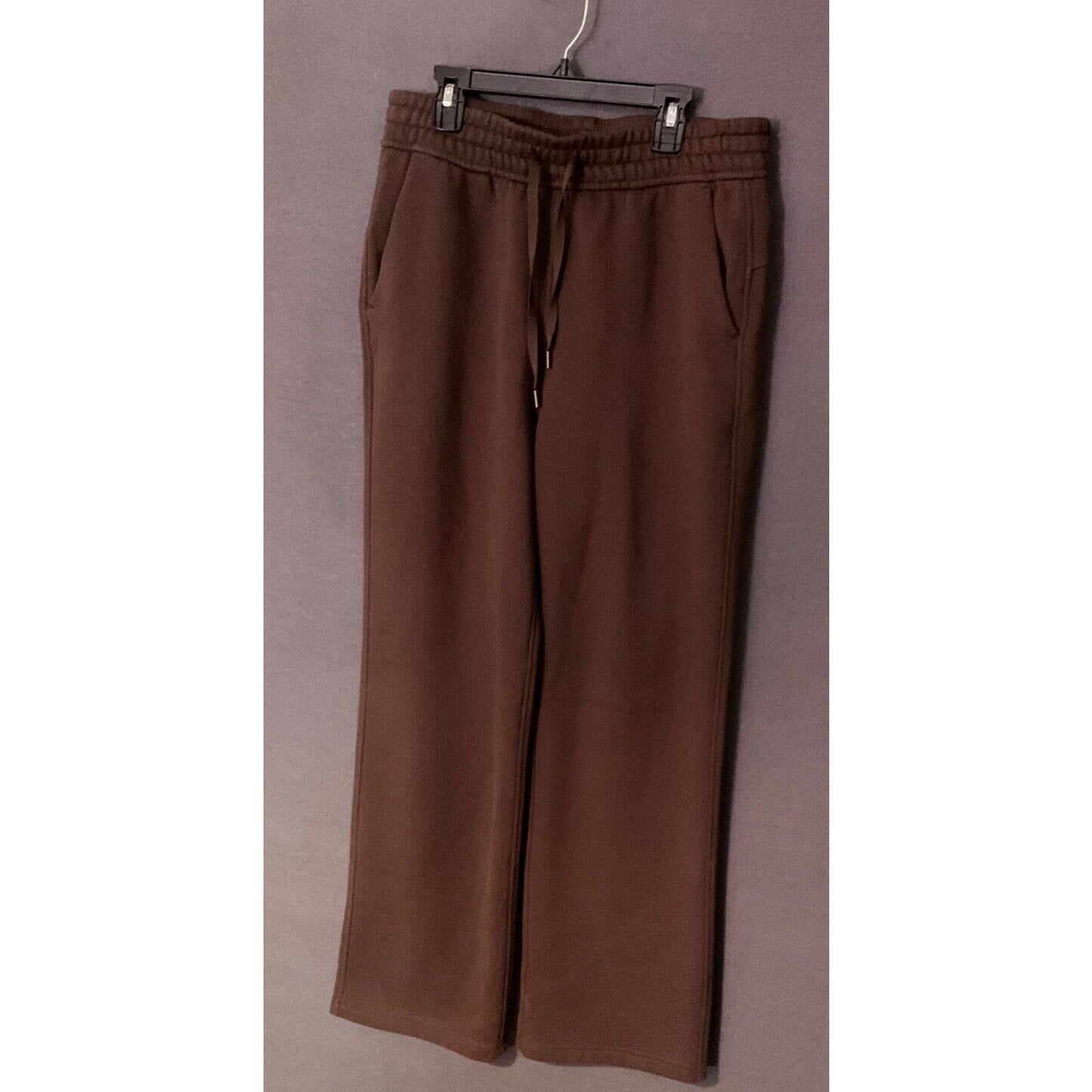 CRZ Yoga Fleece Lined Sweatpants Women Hot Fudge Brown Medium Tall w/Pockets