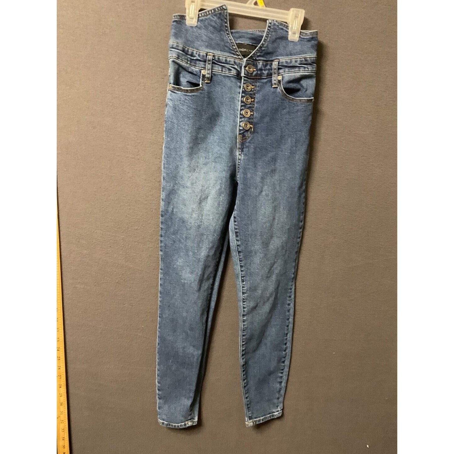 Kendall + Kylie Button-Up High Waist Denim Jeans, Size 26 NWOT