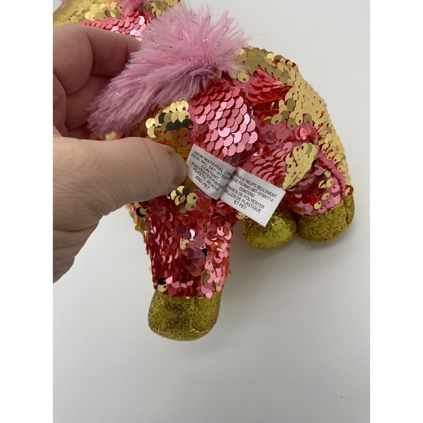 Sunset the Unicorn Beanie Boo by Ty - 10 Inches, Collectible, Good Condition