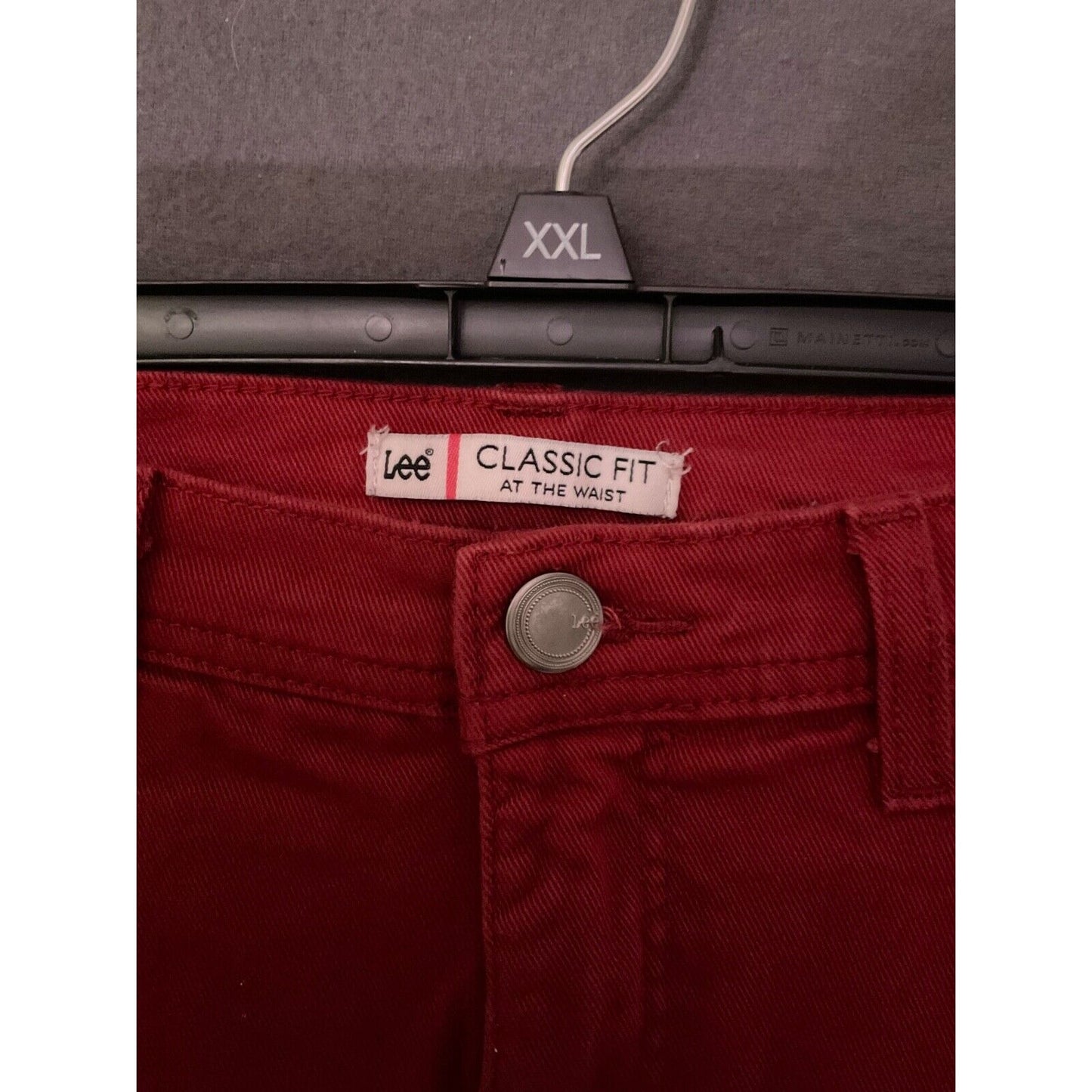 Lee Classic Fit Red Denim Pants 32x30 High Waist Cotton Blend Women’s High Waist