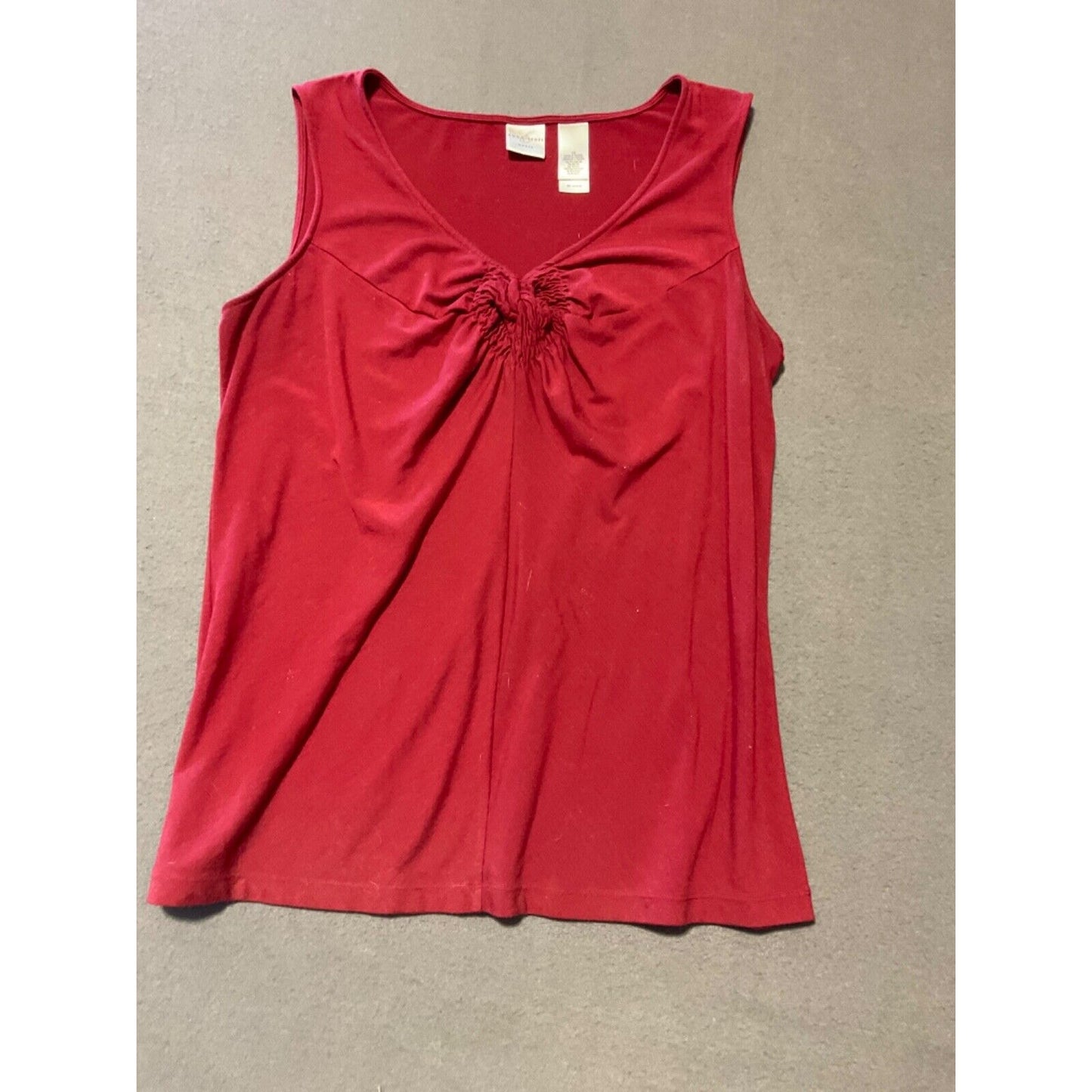 2 TOPS Bobbie Brooks Floral Tank Top/Emma James Maroon Sleeveless Size 1XL