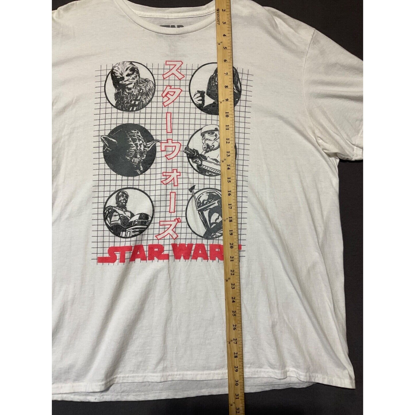 Star Wars Graphic Tee White T-Shirt Size 2XL 100% Cotton