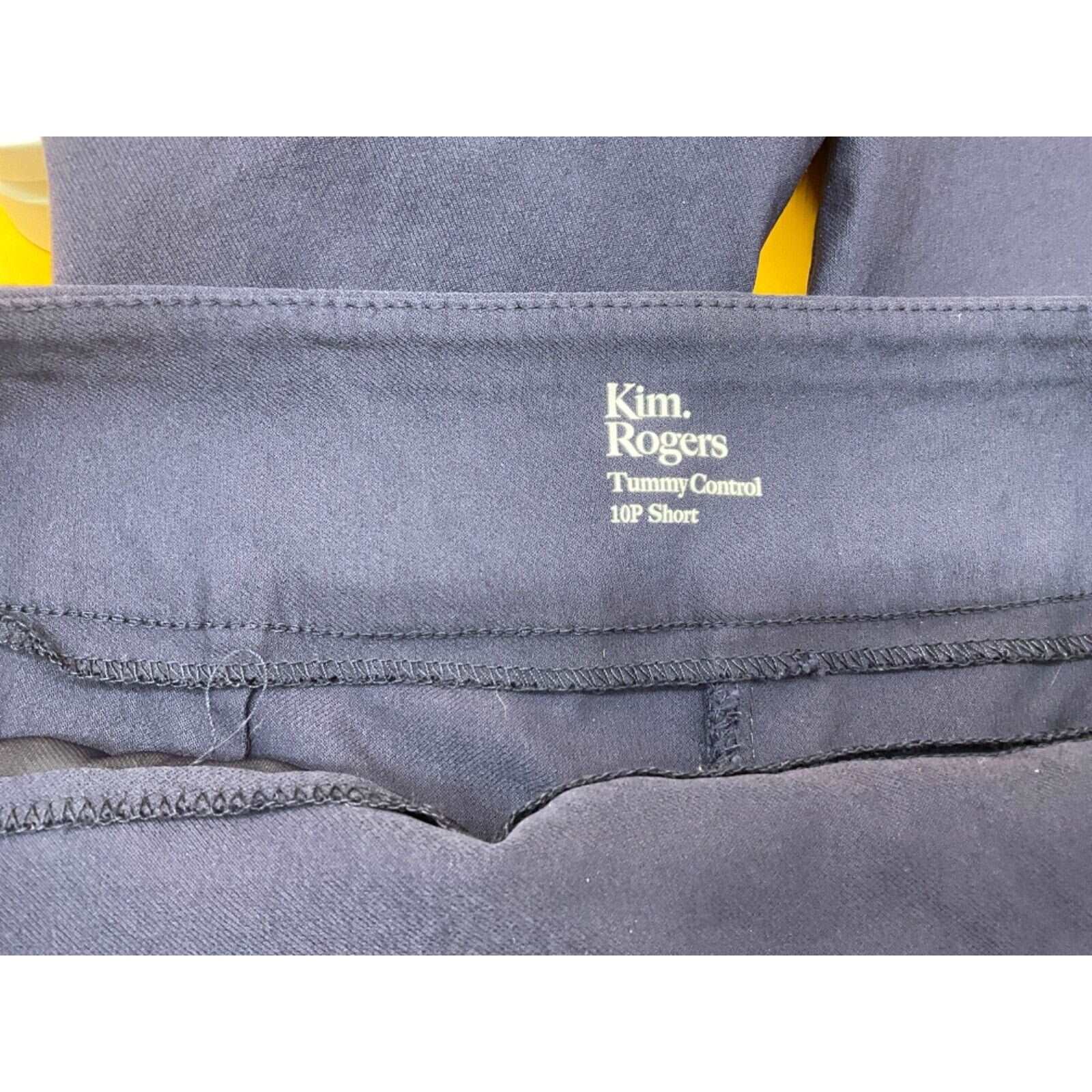 Kim Rogers Size 10P Blue Tummy Control Straight Leg Cropped Pants 31"x26"