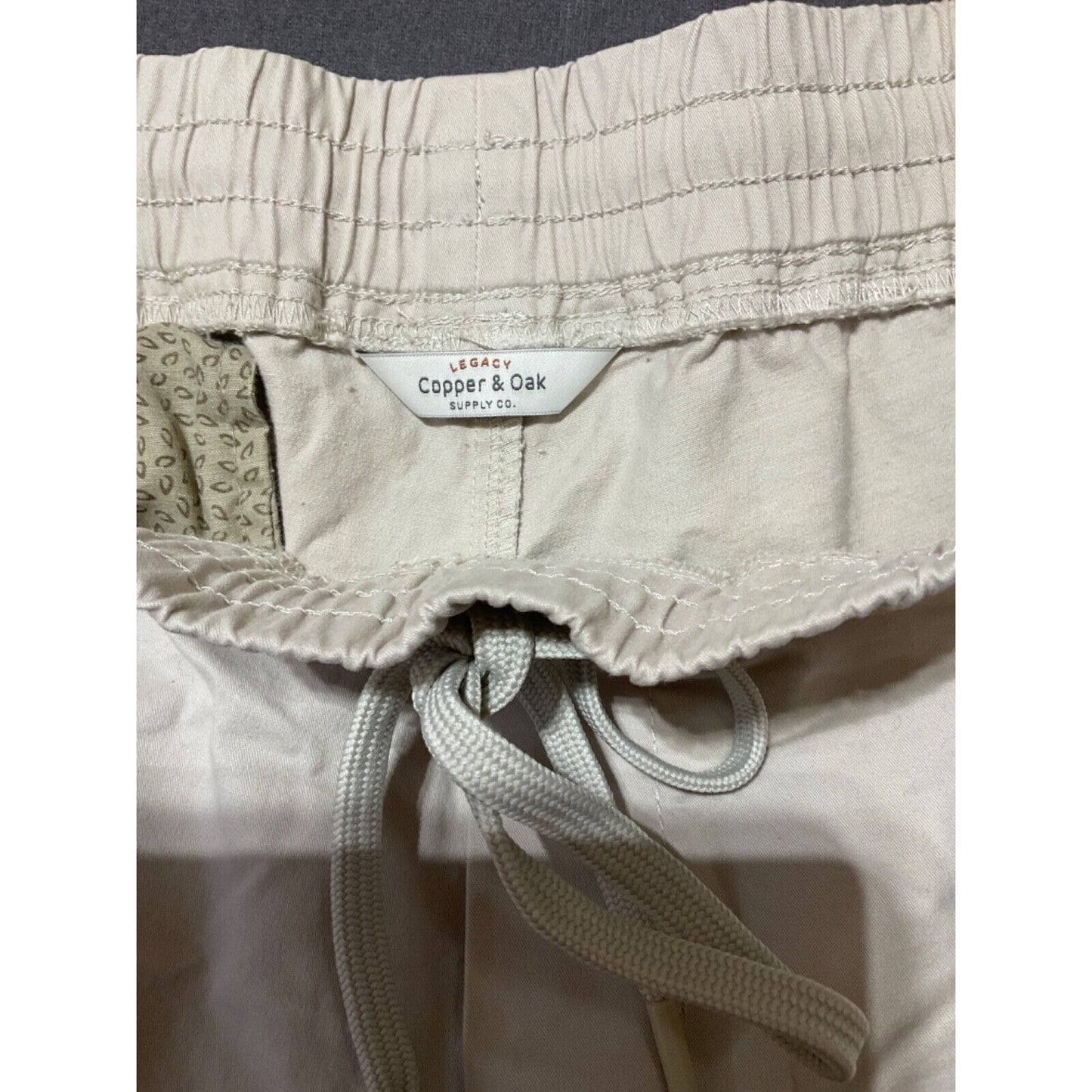 Legacy Copper & Oak Chino Shorts XXL Tan Drawstring Dad Shorts