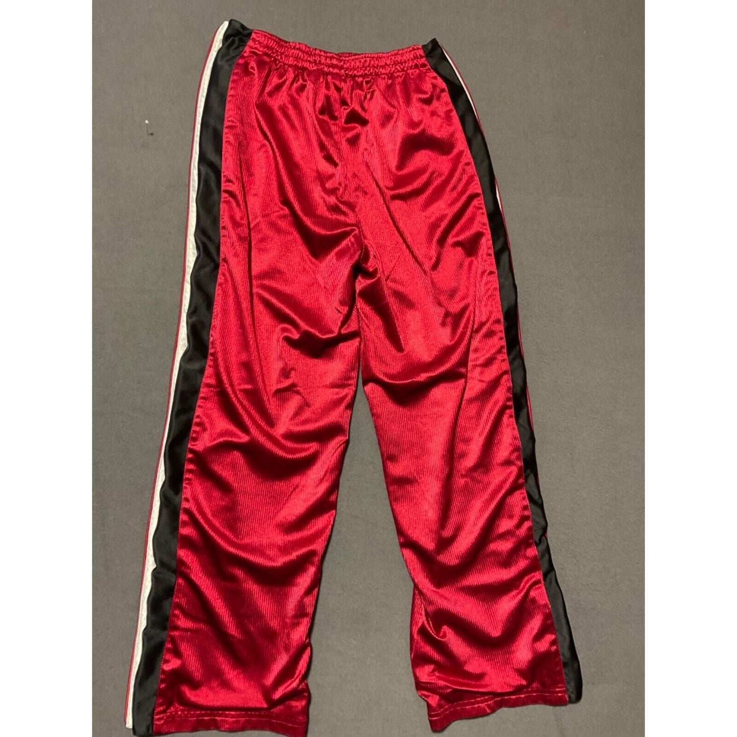 Y2K Starter Snap Button Breakaway Leg Track Pants Youth Size L 16-18 Red/Black