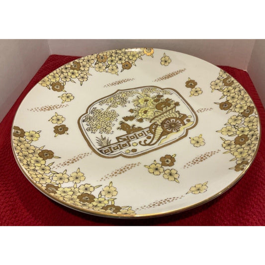 Vintage Gold Imari Hand Painted Wall Plate - Japanese Porcelain Decor