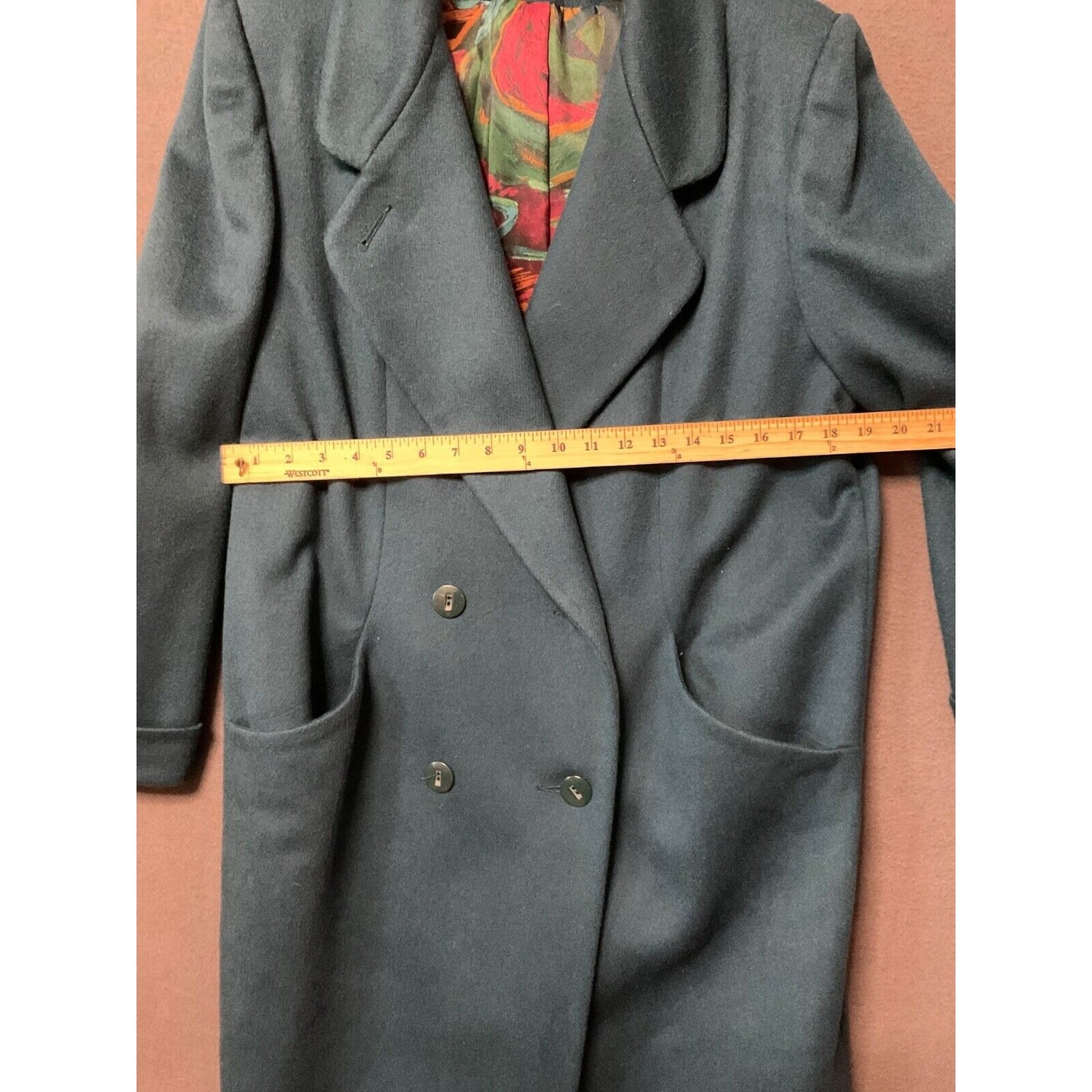 Vintage Alorna Super Fina Wool Blend L Coat Double Breasted Made in USA Parka