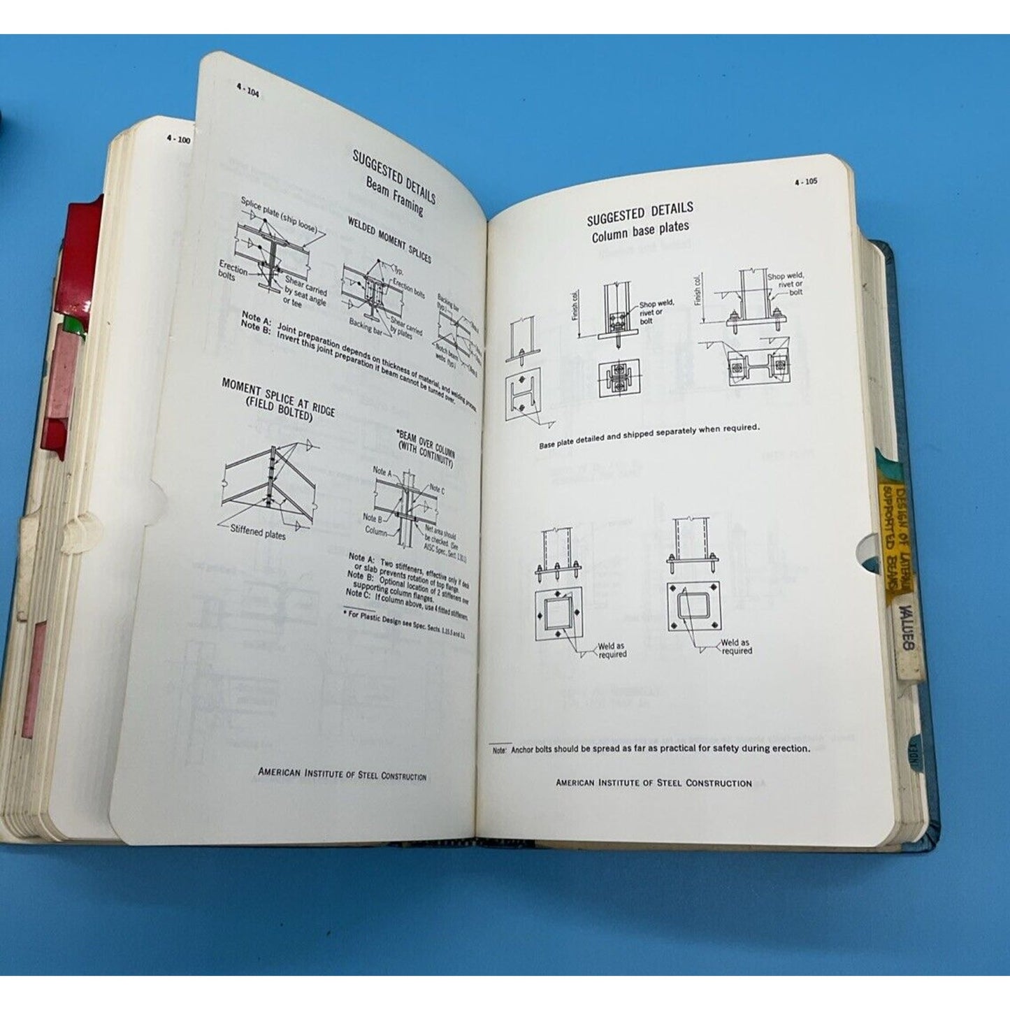 Manual of Steel Construction 7th Edition AISC Handbook 1973 Indexed Vintage