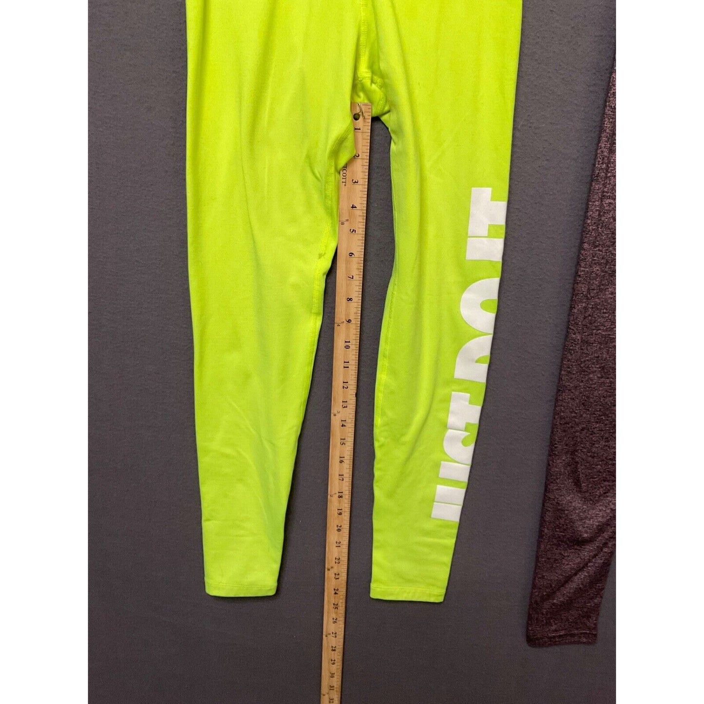 Nike Pro Dri-Fit & Style 5 Leggings Lot Medium Yellow & Brown Stretch Activewear