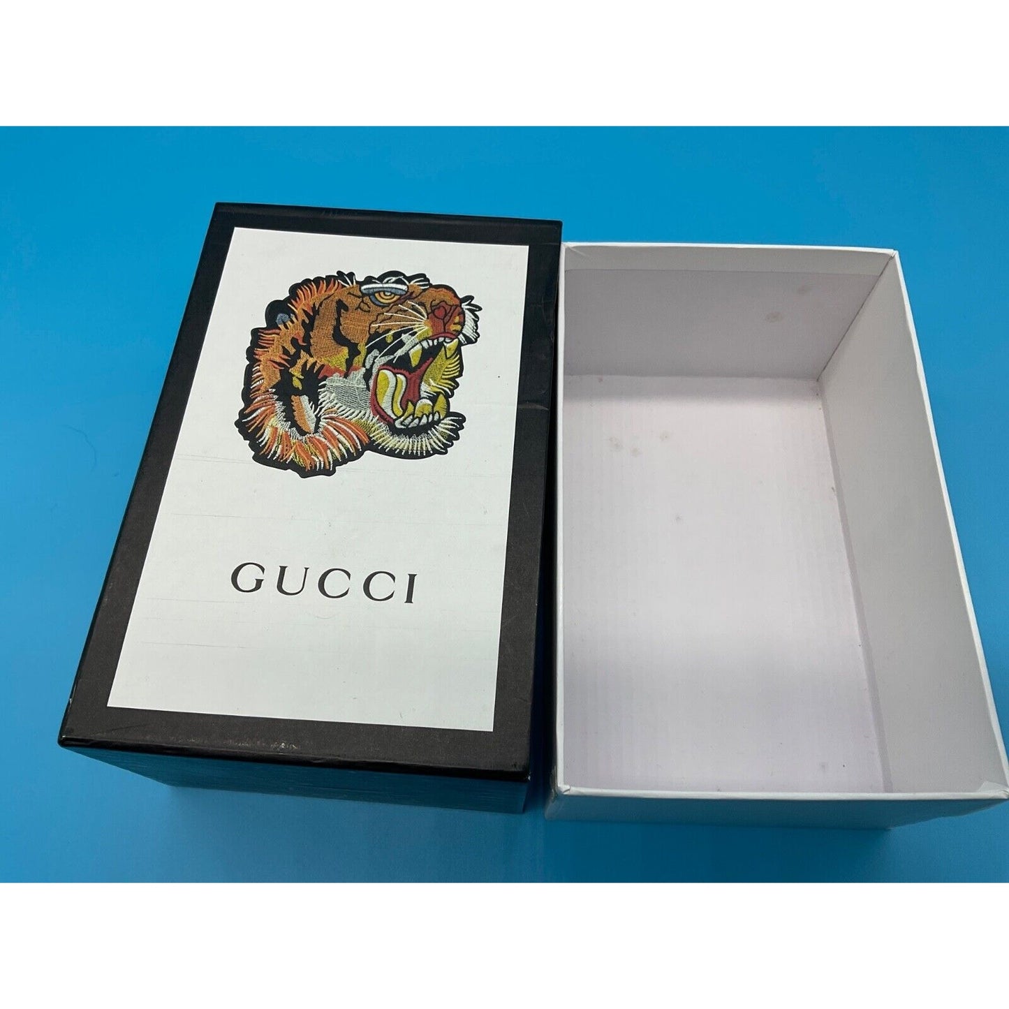 Gucci Multi-Color Tiger Pull Tab Empty Gift Box Approx 7.5"x4.5"x3.5"