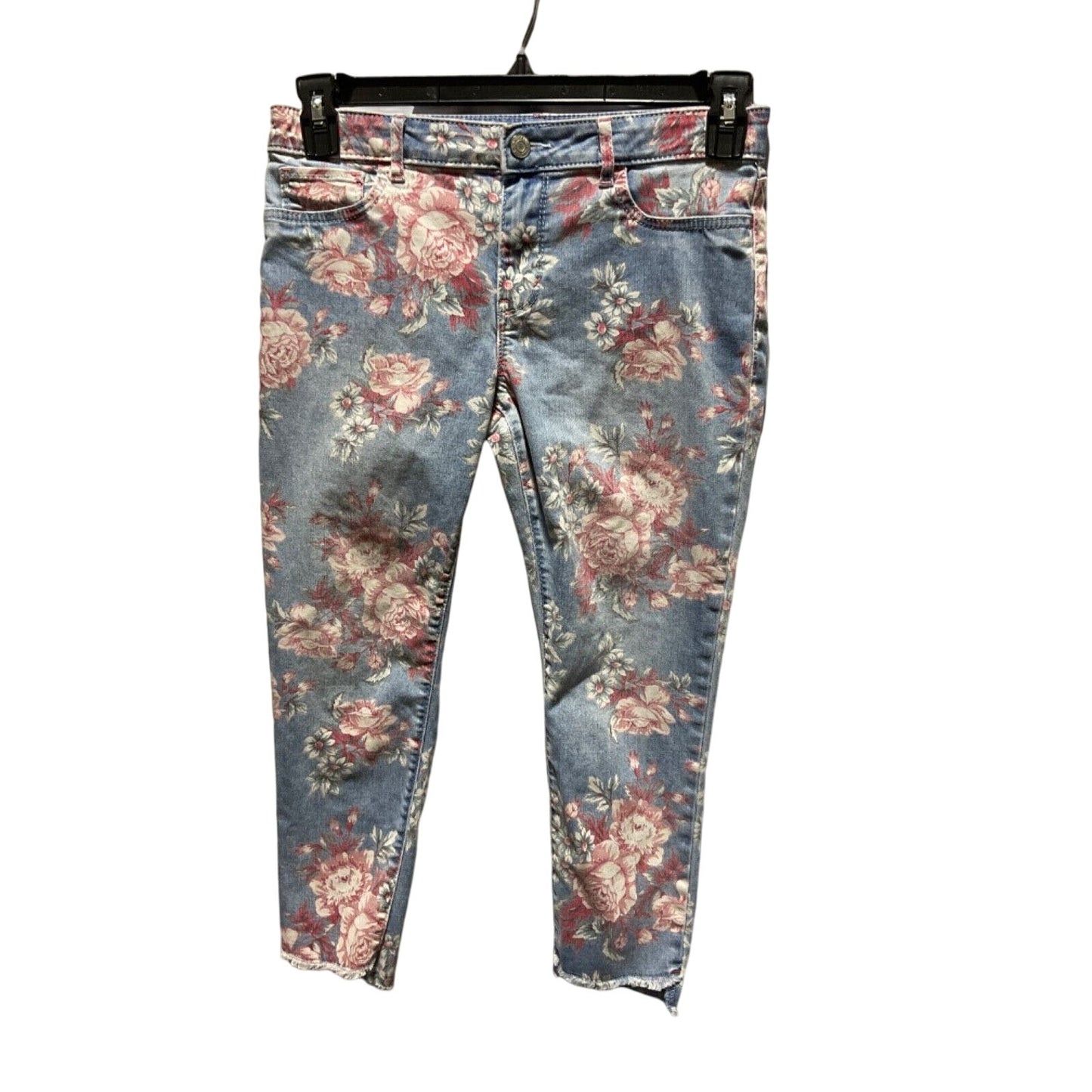 Gap Flowered Jean Jeggings Size 12 Plus, Girls, Ankle Stretch, 22" Inseam