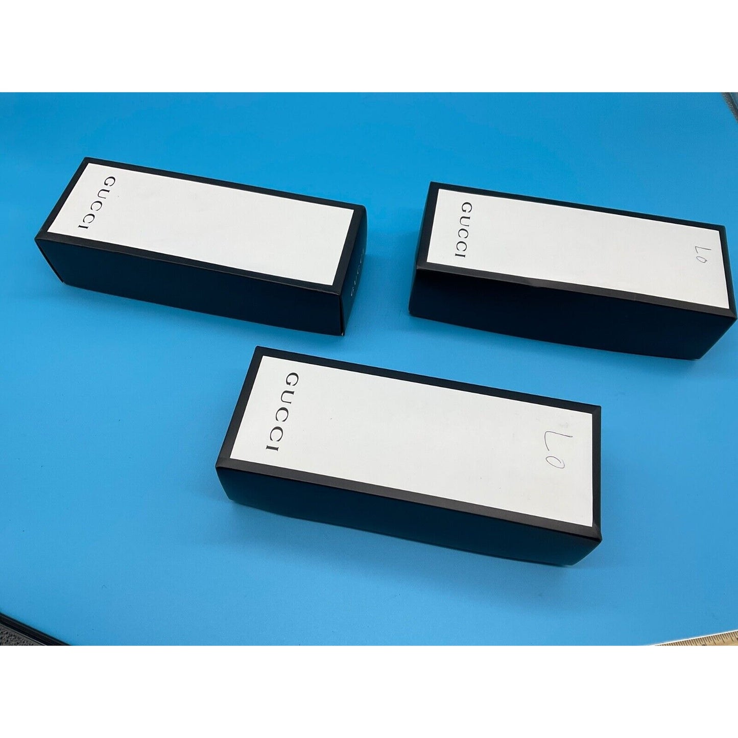 Gucci Empty Gift Boxes Set of 3 Approx 9.5" x 3.5" x 2" Read Description