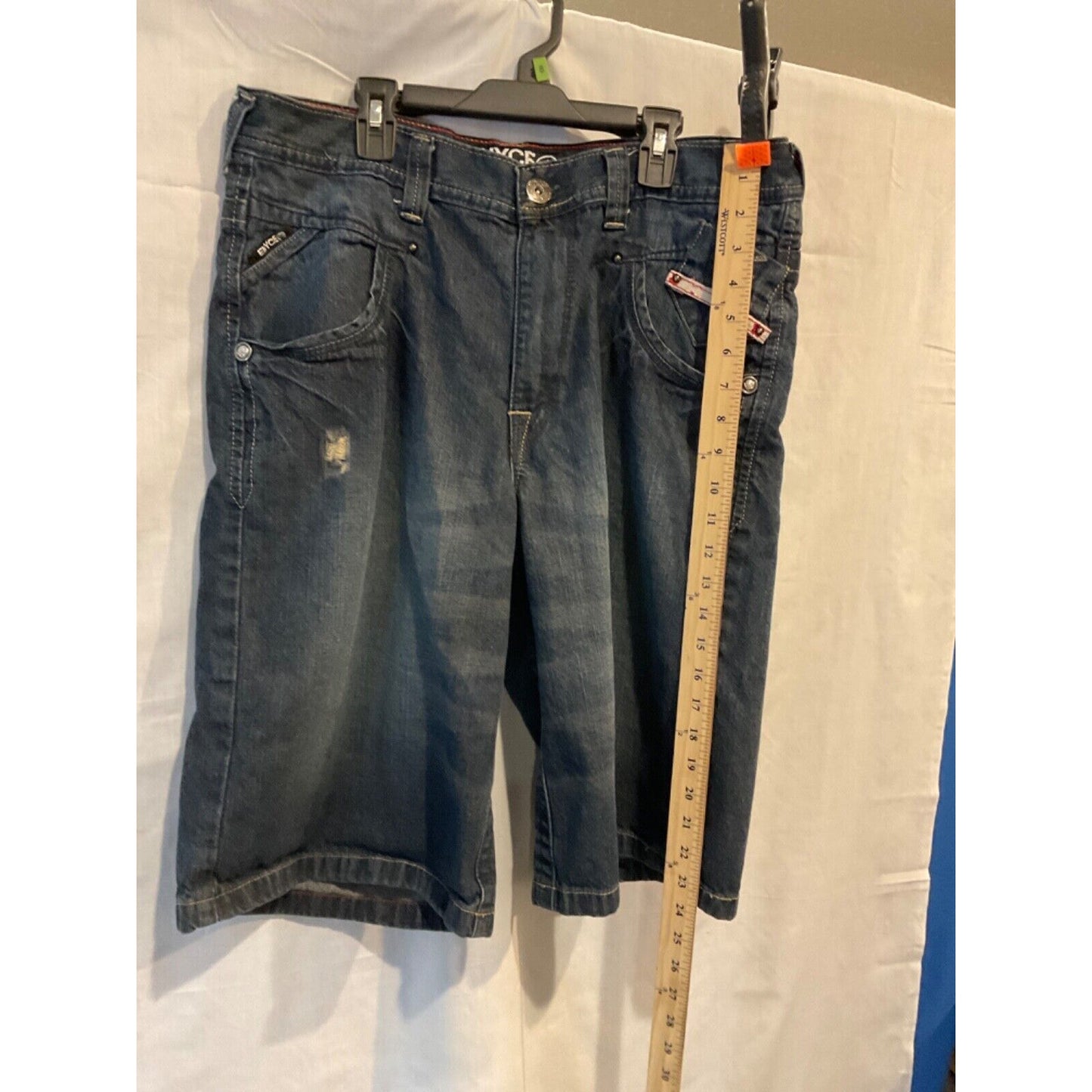 ENYCE Sean Comb Co. Men's Blue Jean Shorts Size 34, 90s Hip Hop