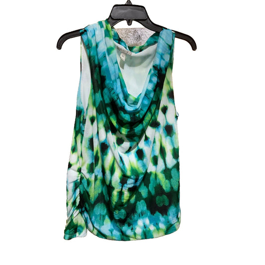 Dana Buchman XL Abstract Sleeveless Scoop Neck Tank Top 100% Polyester & Lined