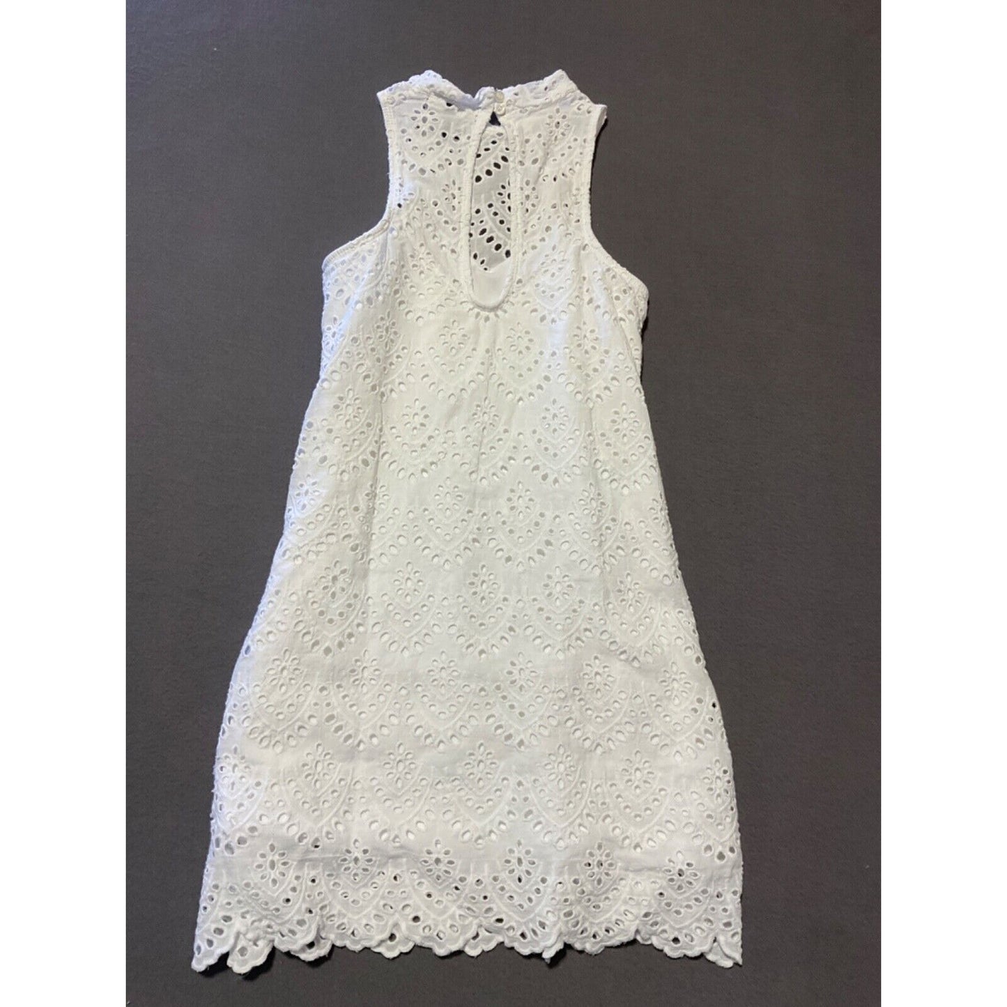 White Sleeveless Eyelet Summer Dress by Derek Heart, Youth Medium