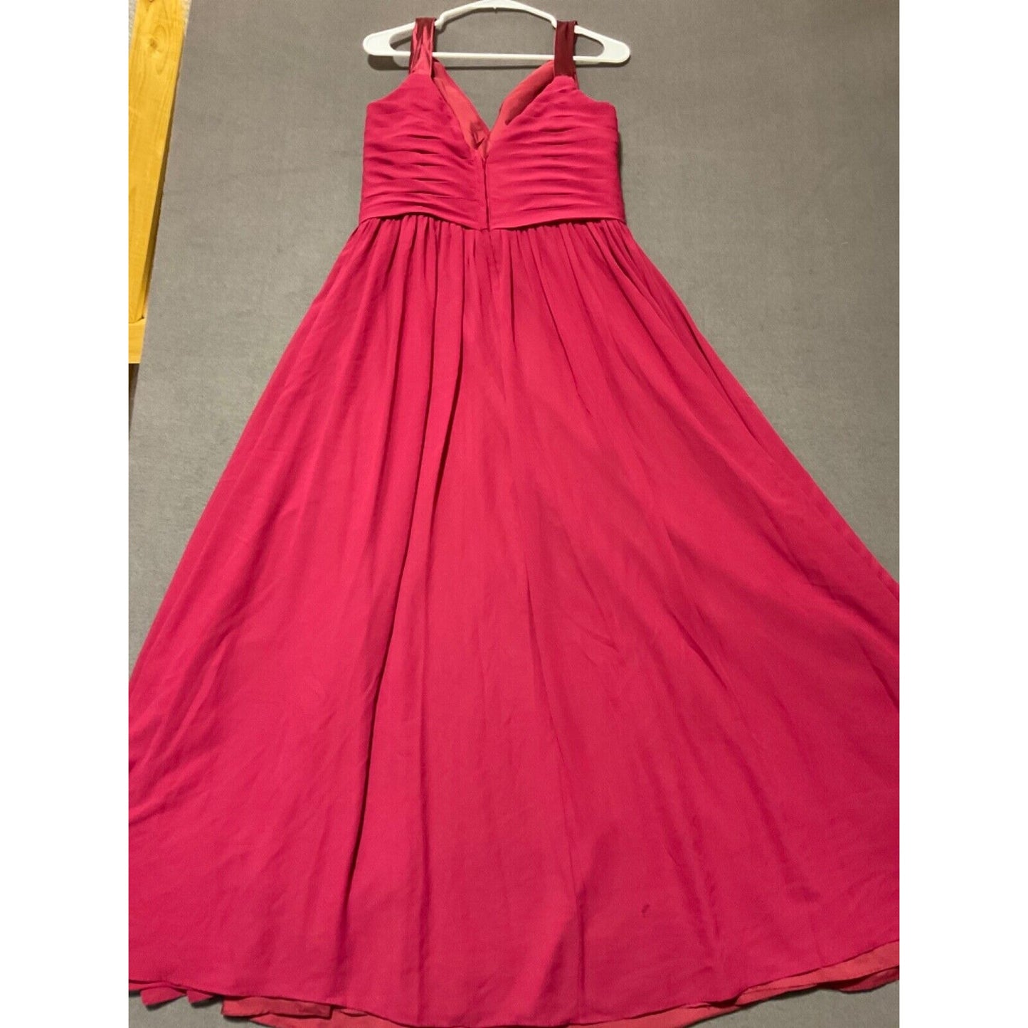 Azazie Kora Burgundy A-Line Flowy Chiffon Dress Size A14 Bridesmaid/Evening Wear