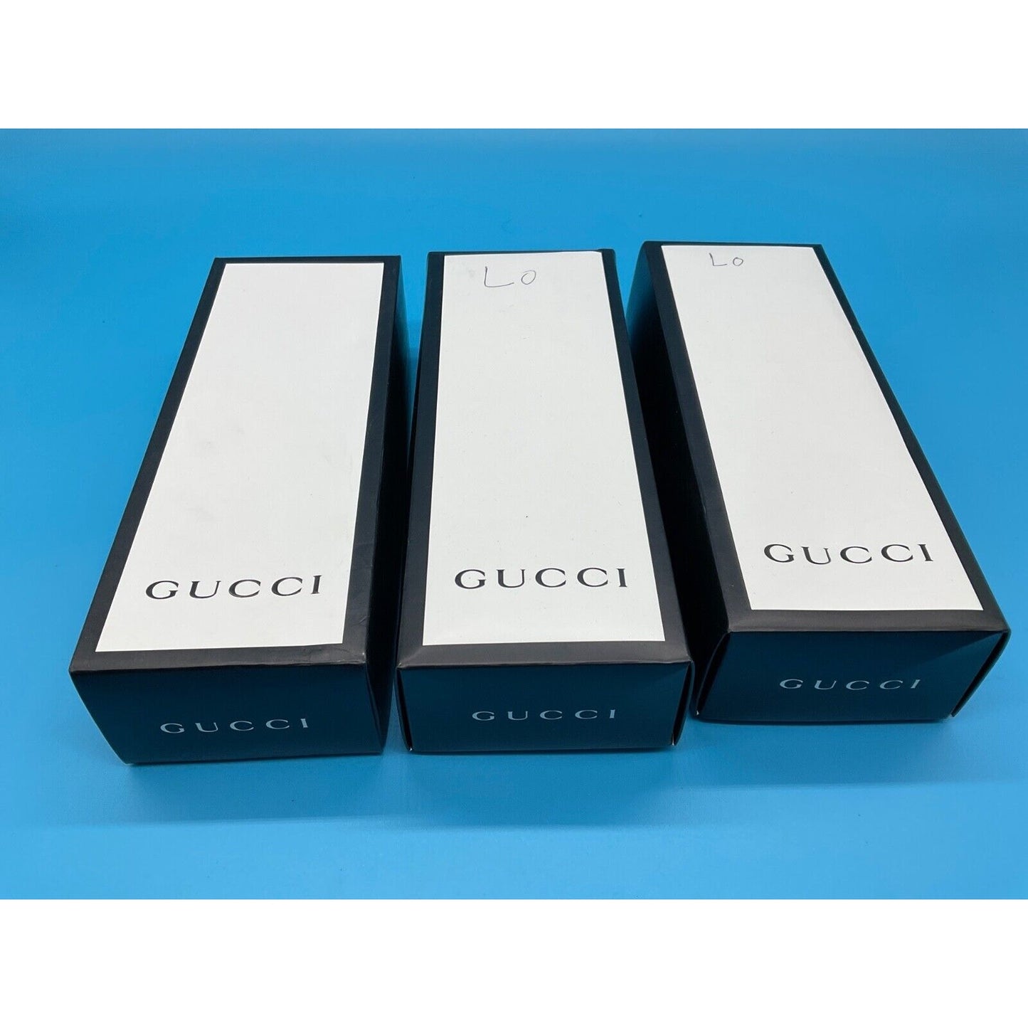 Gucci Empty Gift Boxes Set of 3 Approx 9.5" x 3.5" x 2" Read Description
