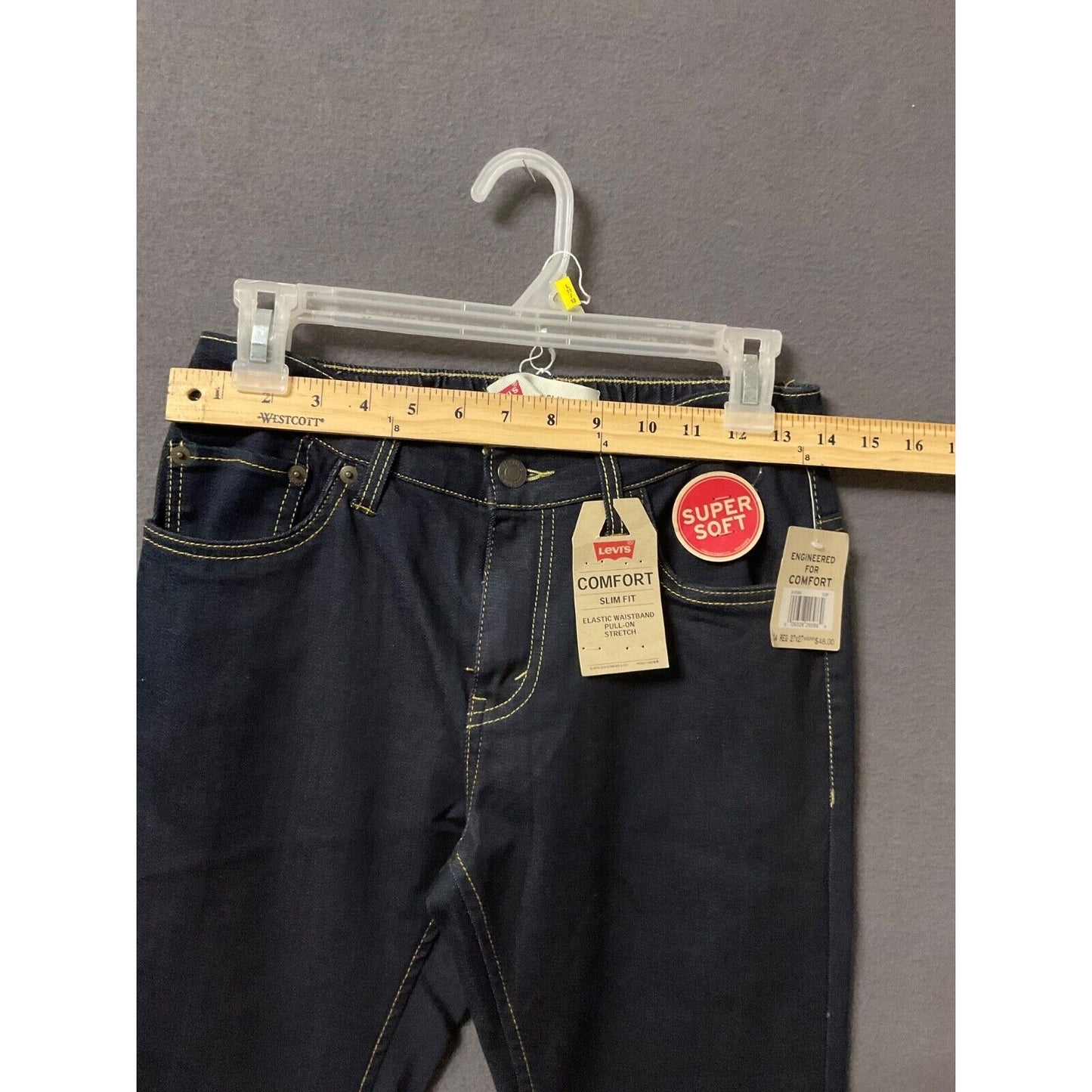 Levi's Slim Fit Pull-On Jeans Super Soft 14 Reg 27x27 Elastic Waistband NWT