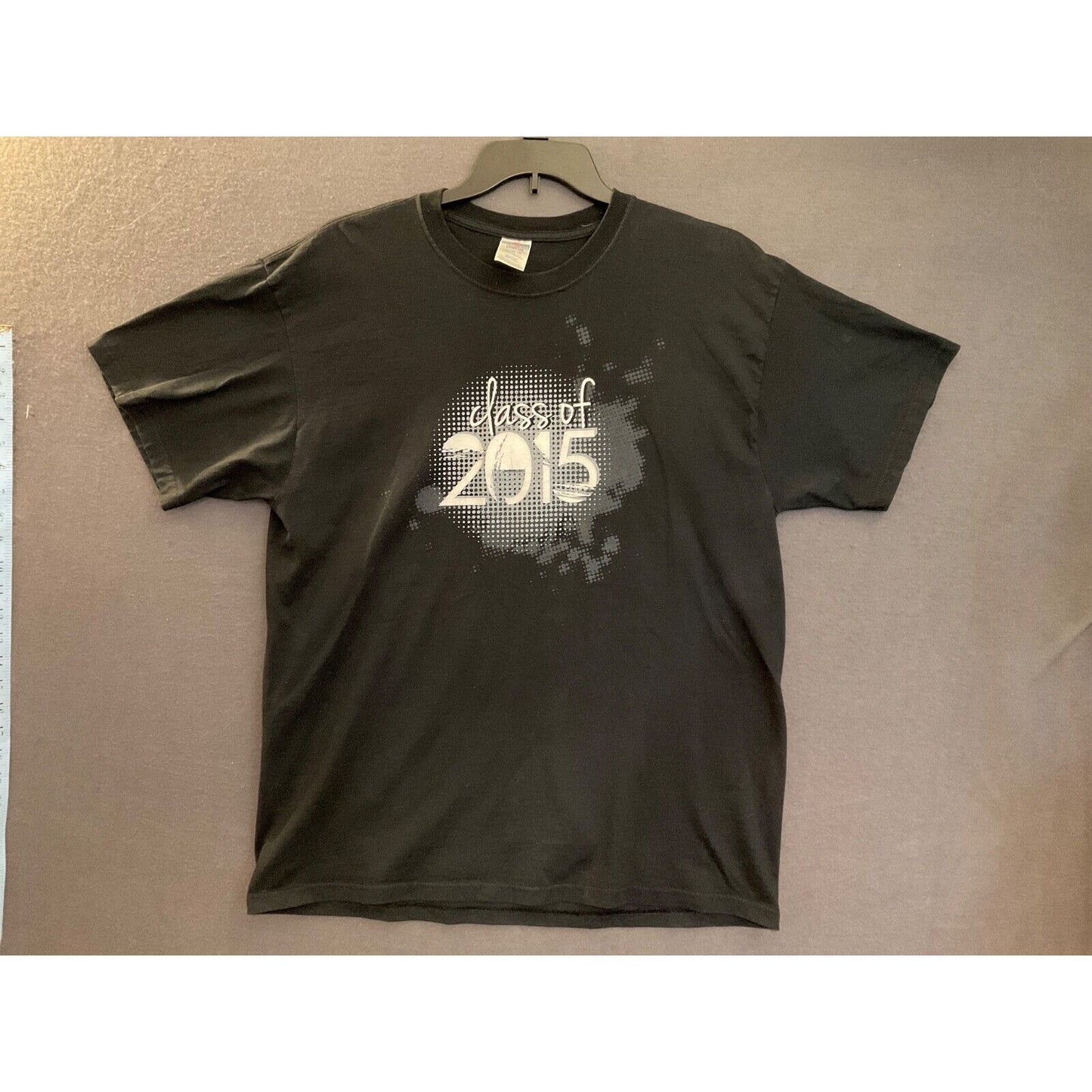 Class of 2015 T-Shirt XL Black Cotton Blend - Graduation Crew Neck Tee