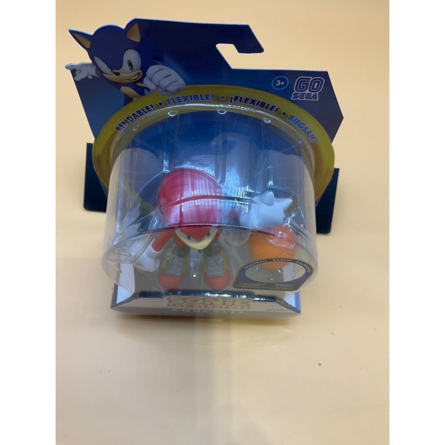 Sonic the Hedgehog Bendable Knuckles w/ Basketball Action Figure - Sealed & Rare