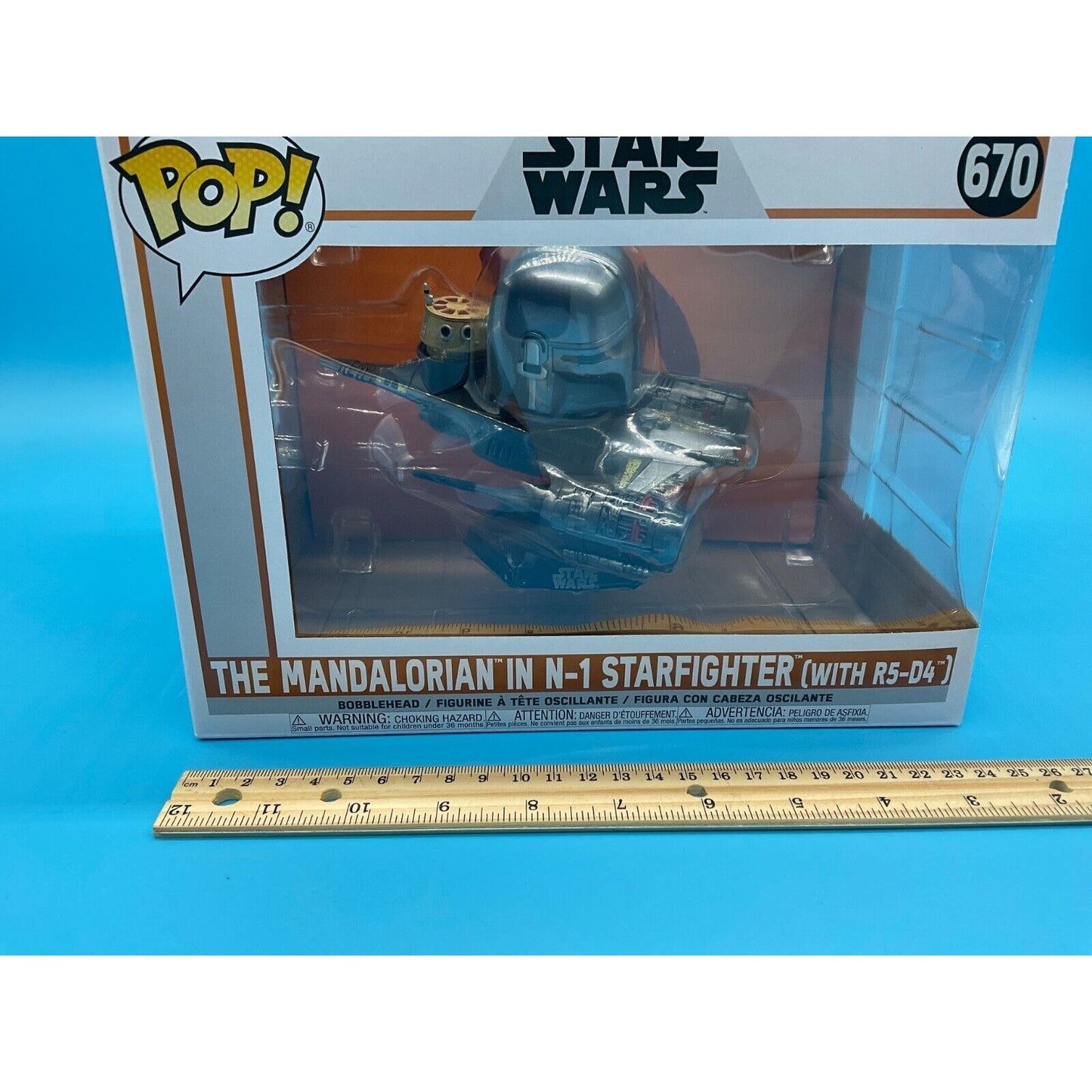 Funko Pop! Star Wars Mandalorian in N-1 Starfighter #670 New Sealed Box w/ R5-D4