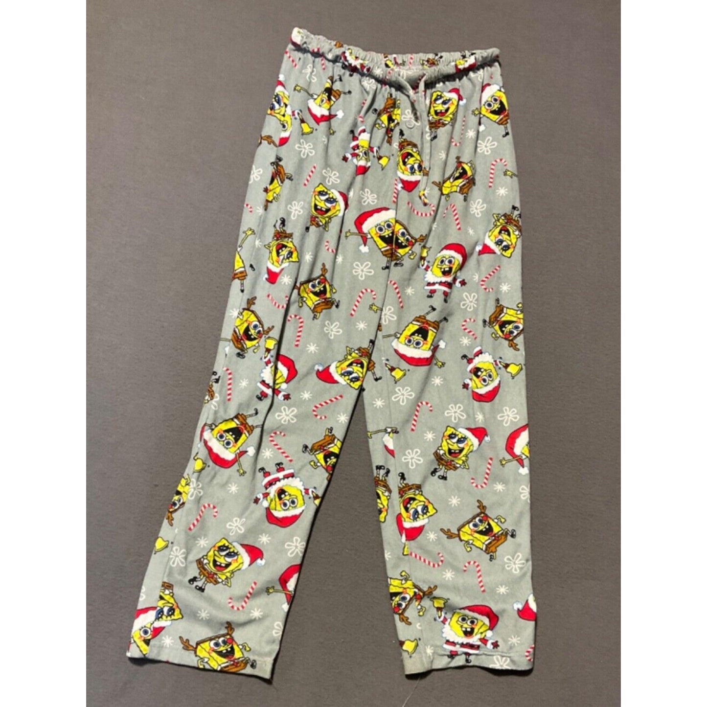 Nickelodeon SpongeBob SquarePants Santa Christmas PJs Sleep Lounge Pants Size M