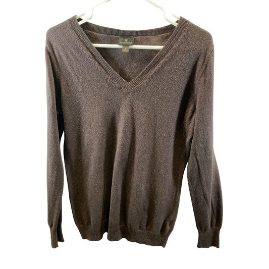 Worthington Women's Lightweight Knit Sweater Size L, Brown, Cotton Blend - FLAWS