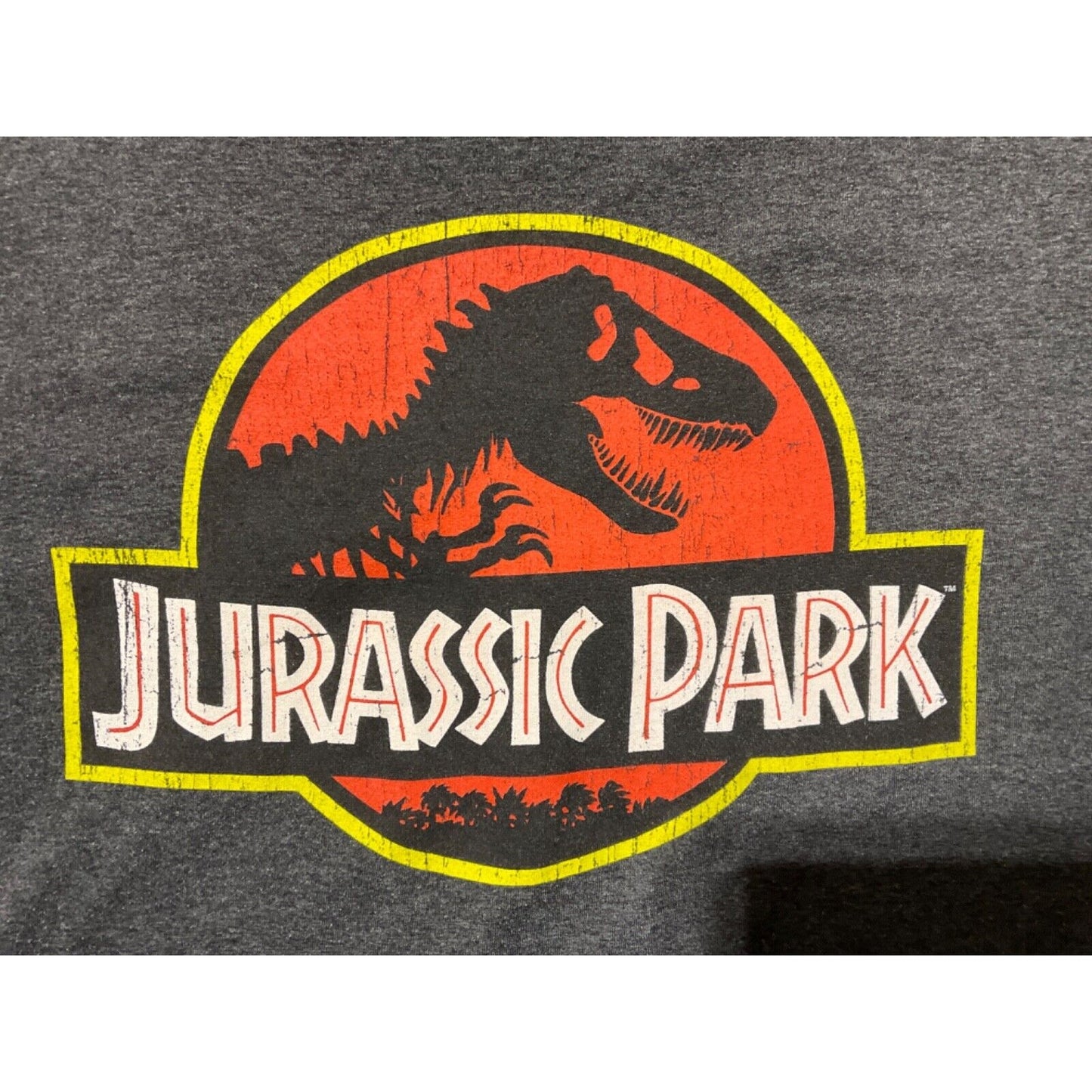 Jurassic World "Jurassic Park" Graphic T-Shirt Gray 2XL Cotton Blend