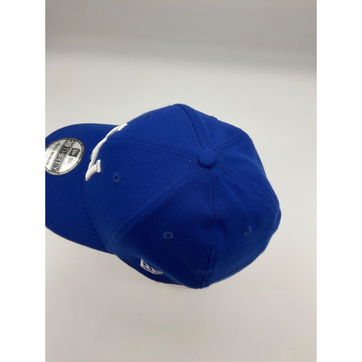 New Era 39Thirty Unisex Blue Cap Embroidered "LN" Small-Medium New