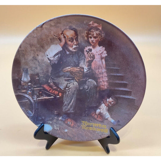 Vtg 1978 Norman Rockwell The Cobbler Heritage Collector Plate Fine Knowles China