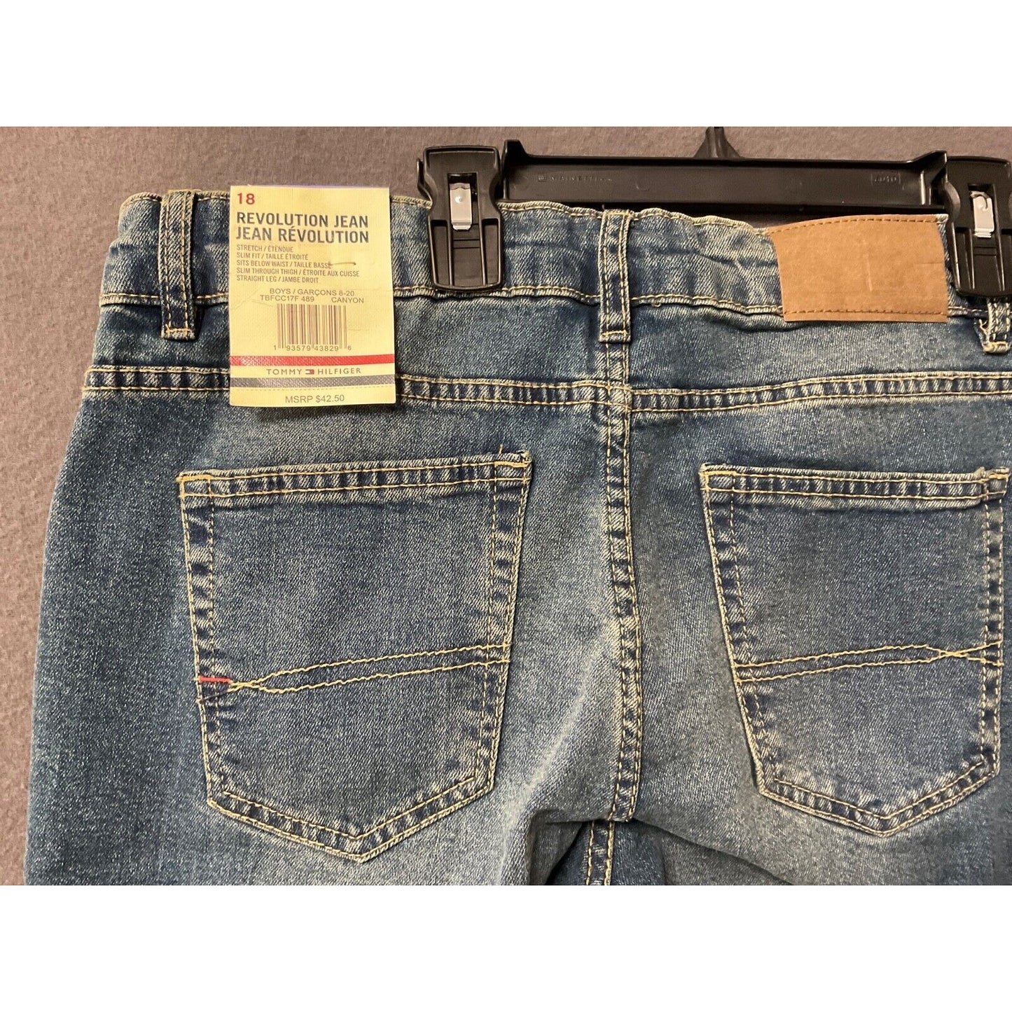 Tommy Hilfiger Boys Size 18 Slim Fit Revolution Jeans Canyon Wash 32X30