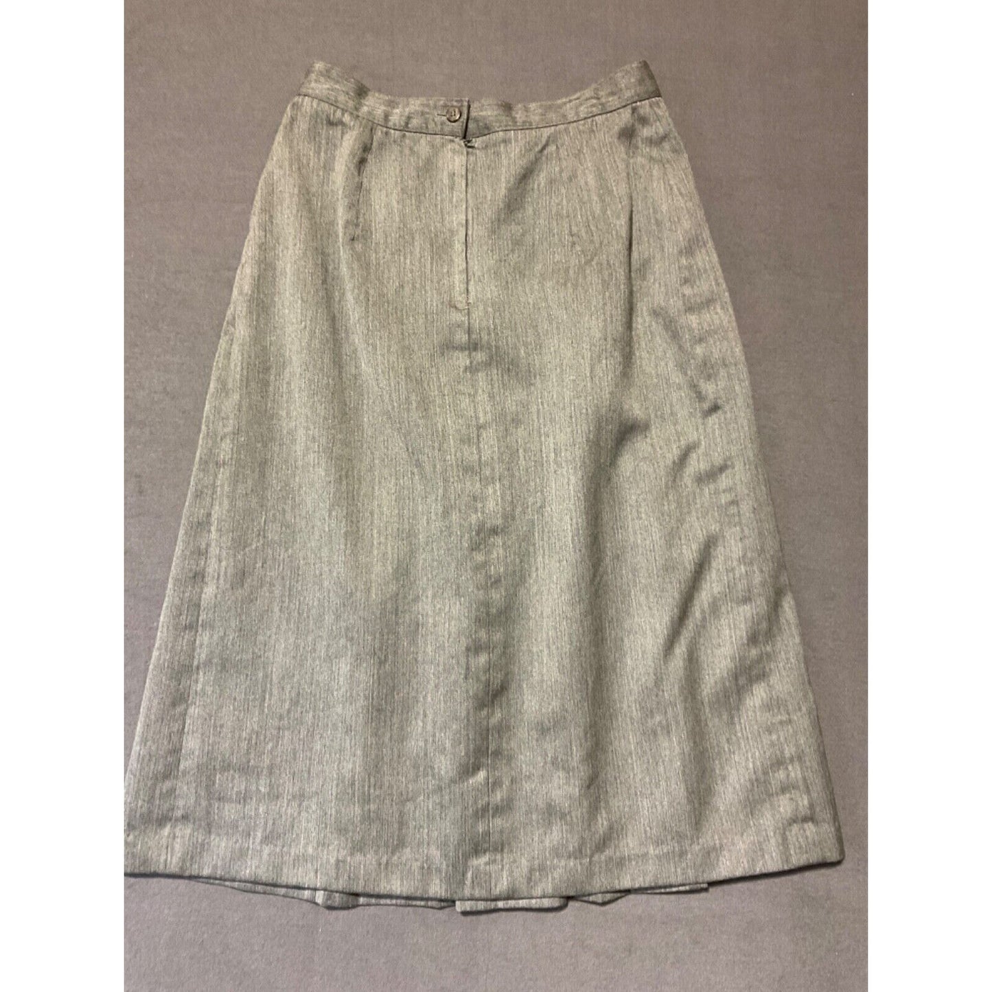 Vintage Harve Benard Wool Skirt Gray Pleated 29" Waist Made in USA Lined