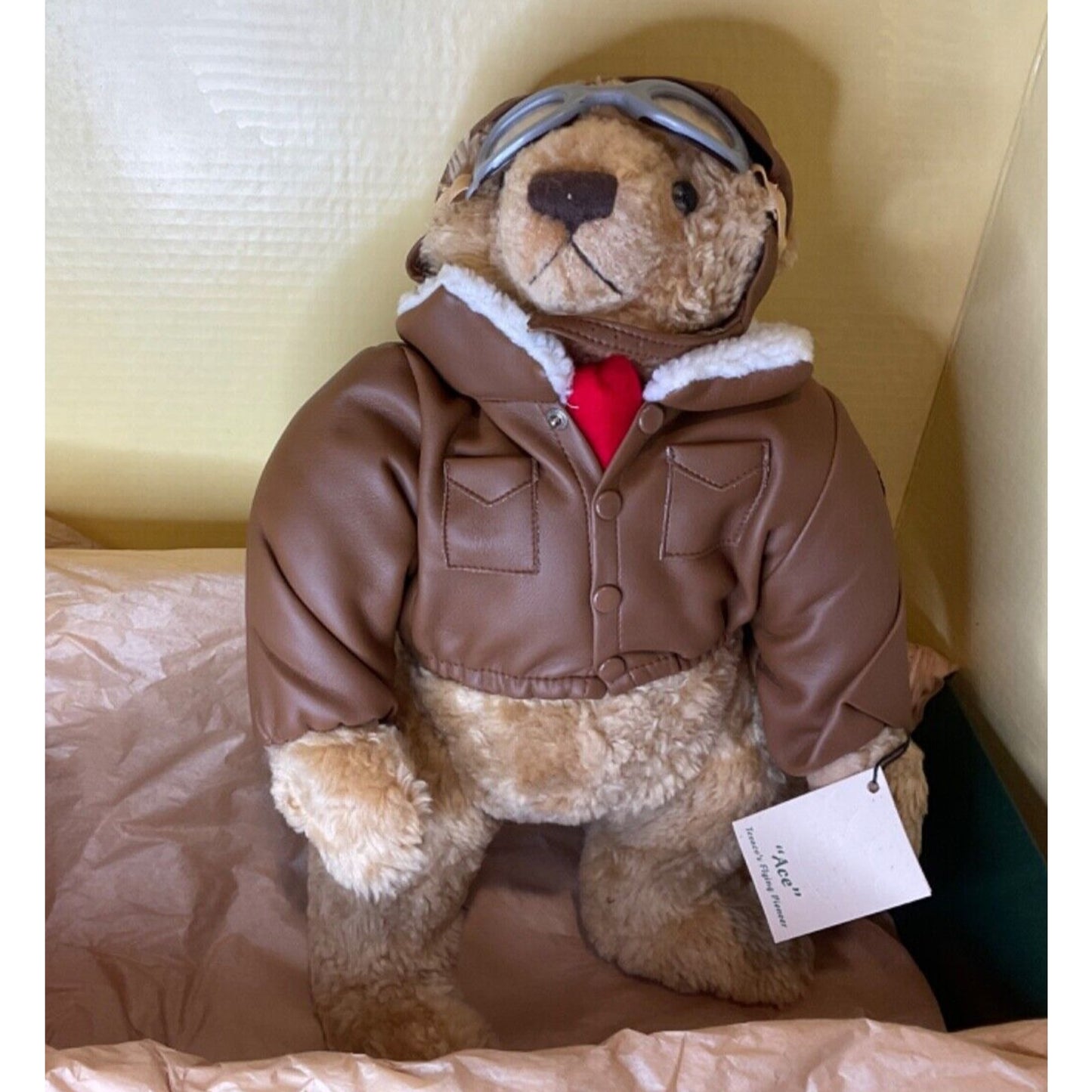 TEXACO BEAR “ACE”, COLLECTABLE BEAR, TEXACO’S FLYING PIONEER - PLUSH Toy BEAR