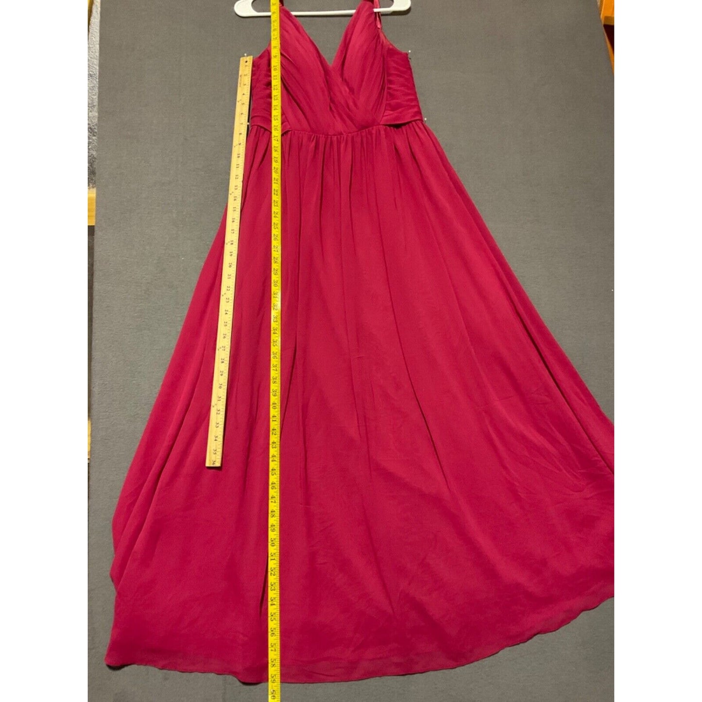 Azazie Kora Burgundy A-Line Flowy Chiffon Dress Size A14 Bridesmaid/Evening Wear