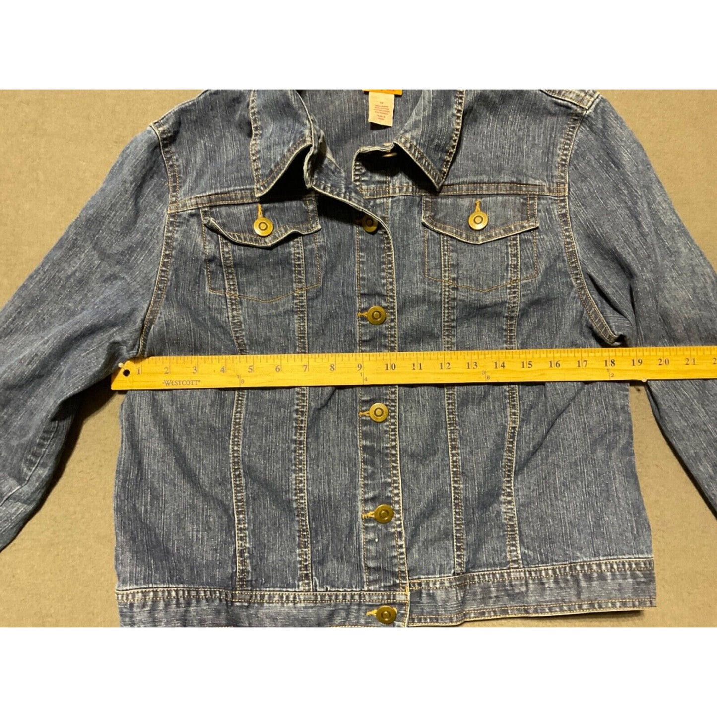 Rudy Rd Girls Jean Jacket Size 12 - Dark Wash, Long Sleeve, Vintage Style 90"s